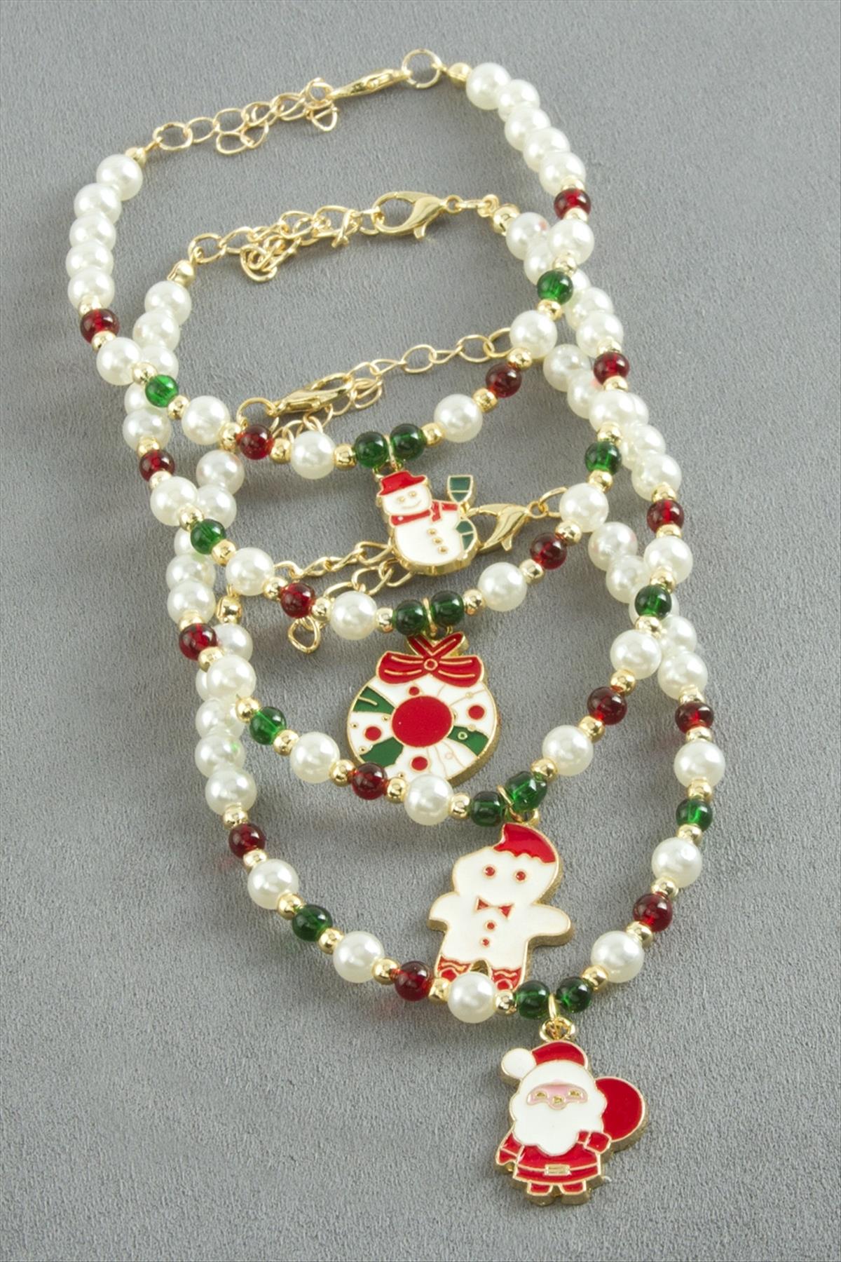 Karışık İnci Yılbaşı Bilekliği