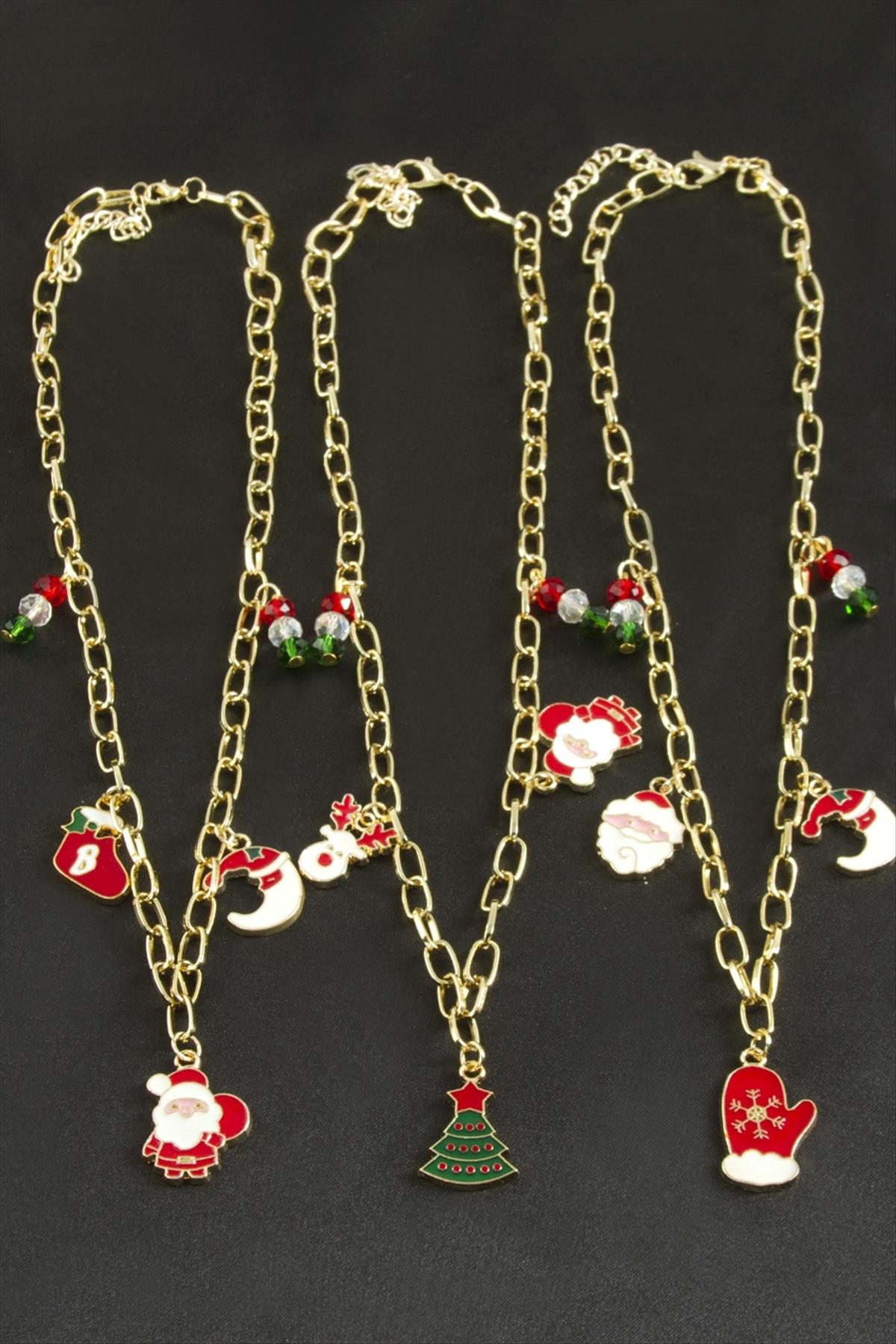 Karışık Zincir Yılbaşı Kolyesi