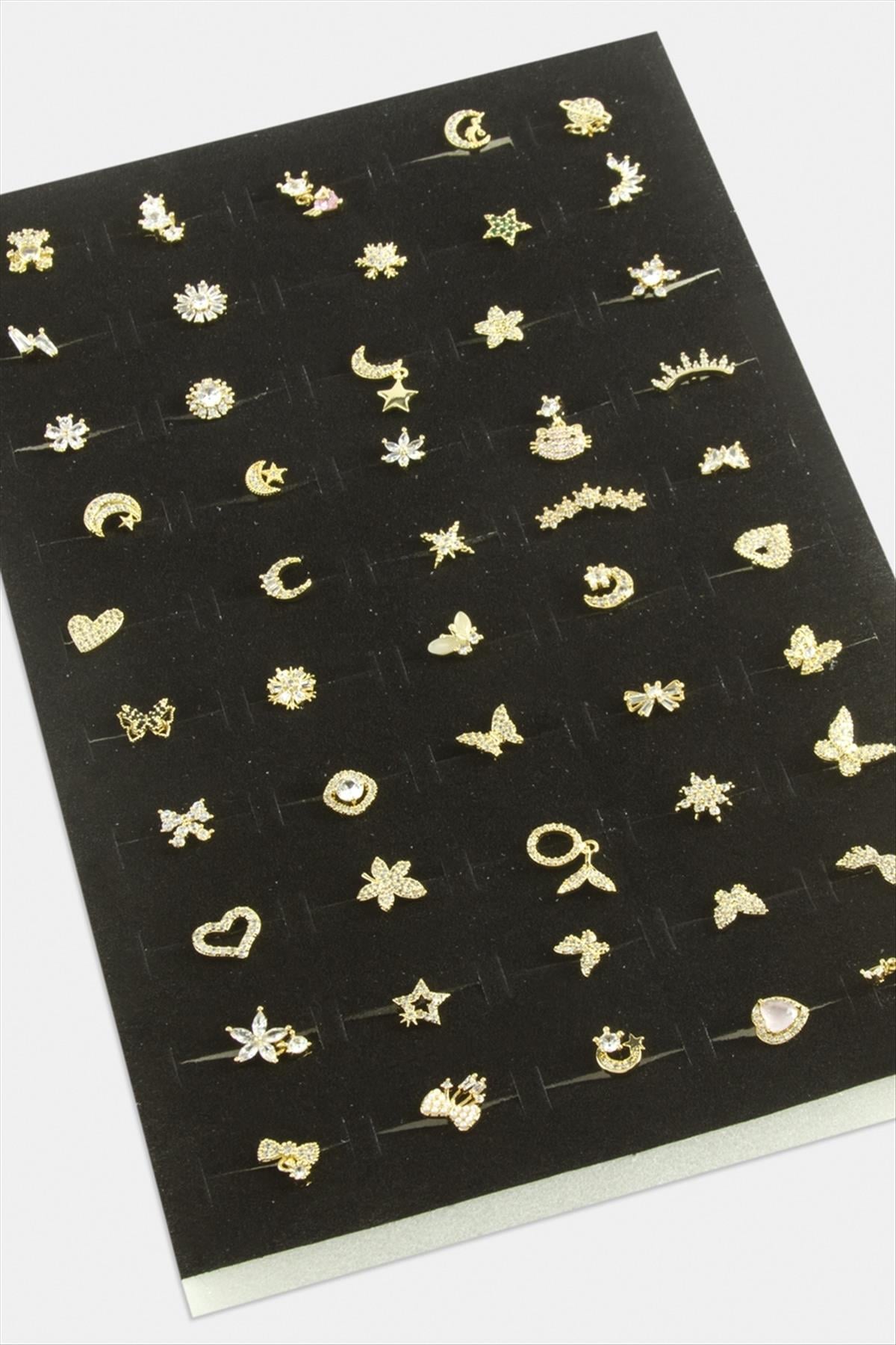 Karışık Zirkon Taşlı  Piercing 1 Adet