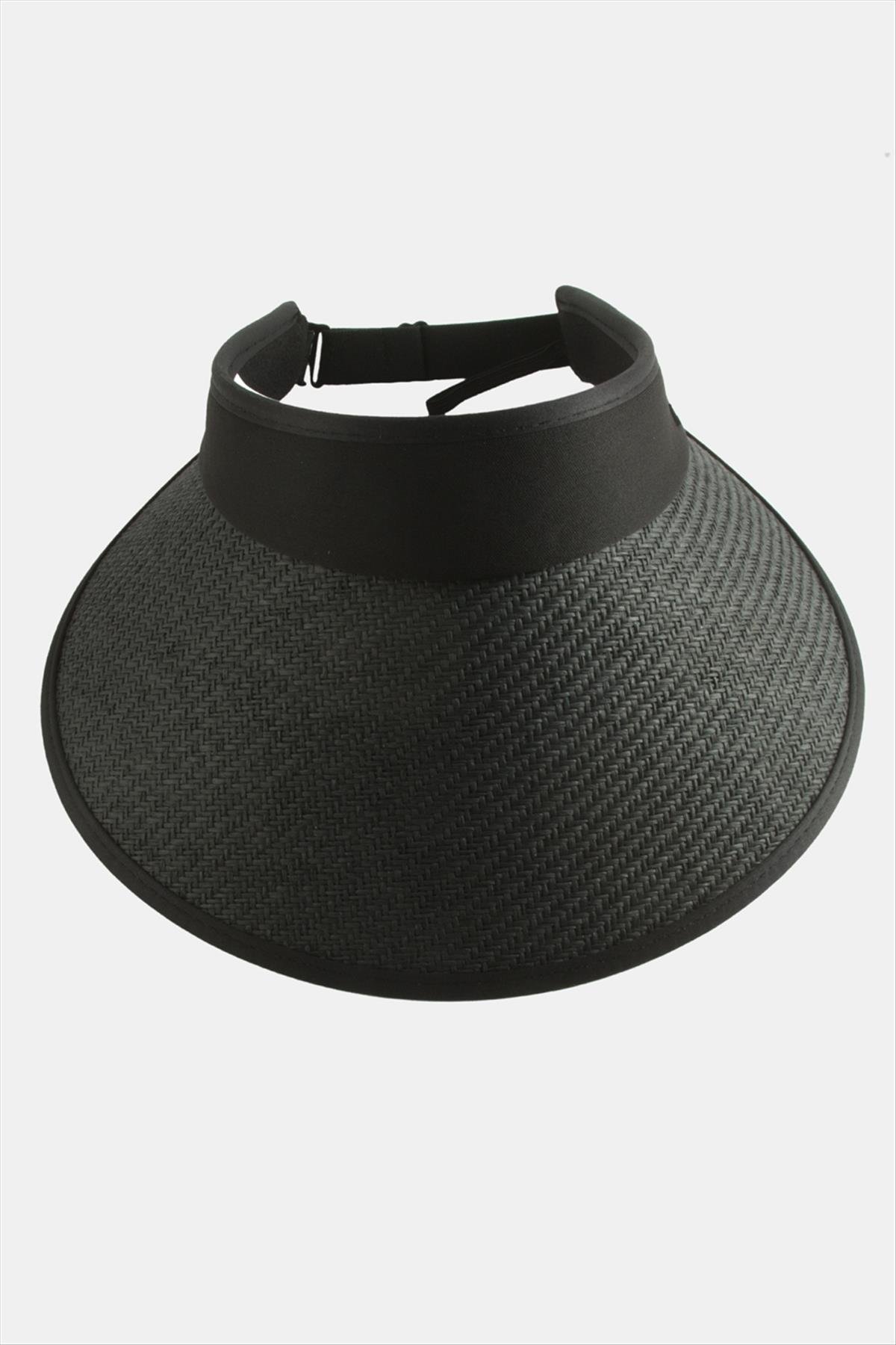 Kasketli Hasır Plaj Şapkası