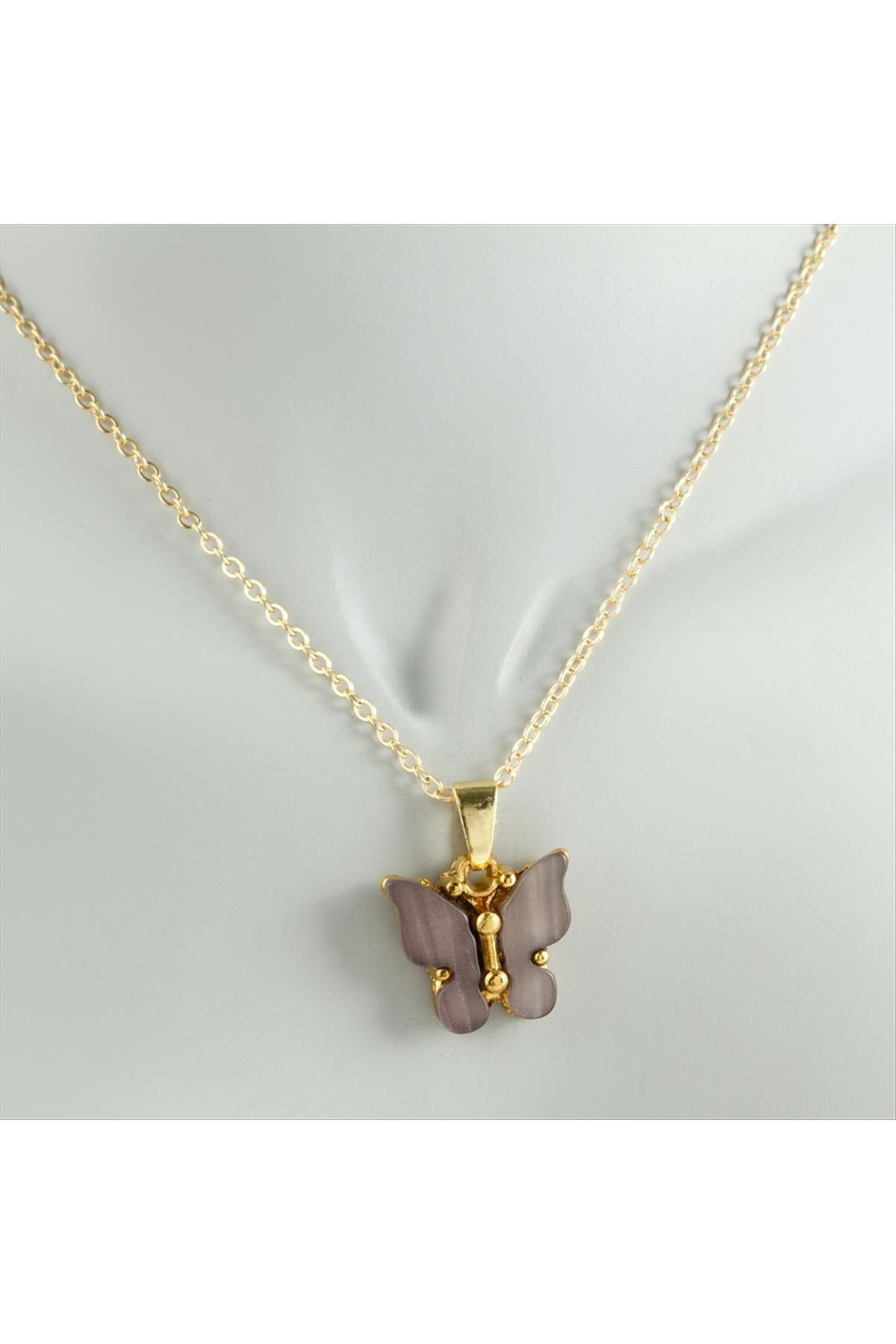 Kelebek Figürlü Polyester Kolye