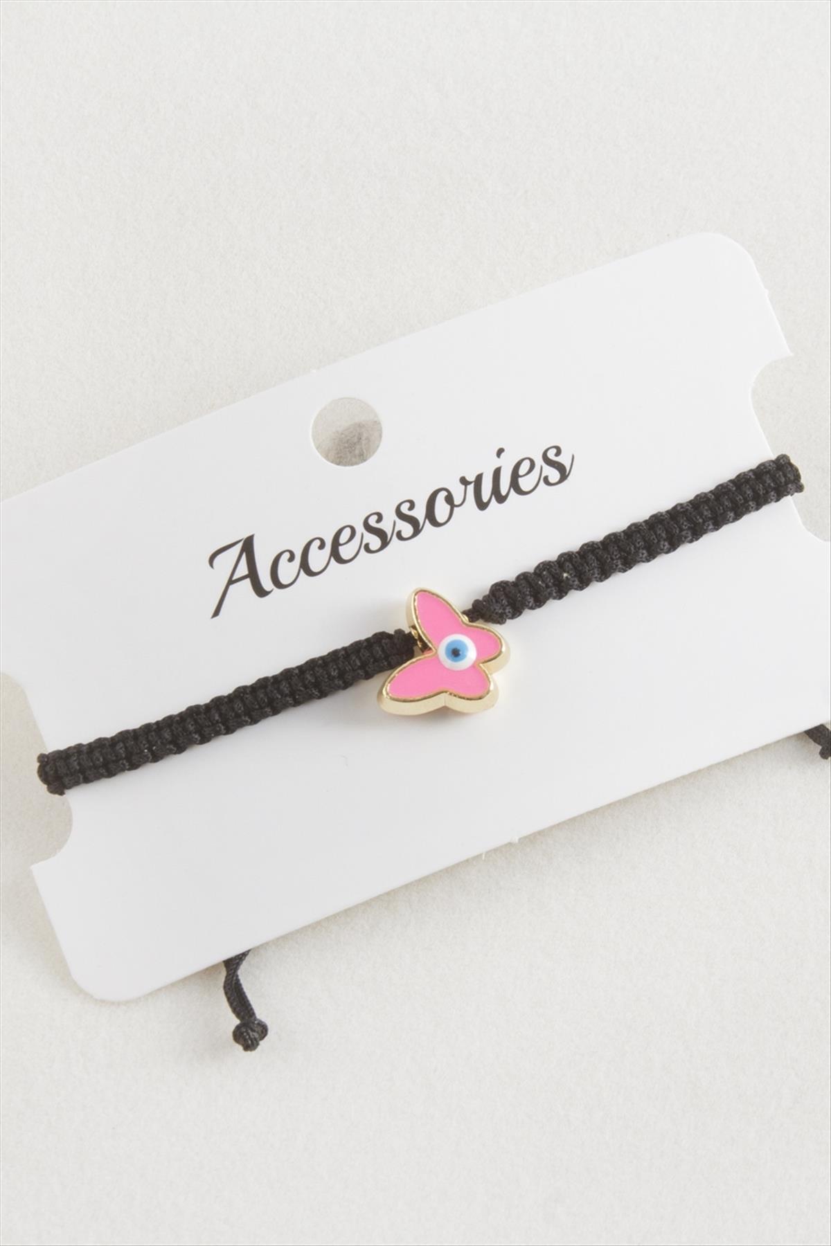 Kelebek Makrome Örgülü Bileklik