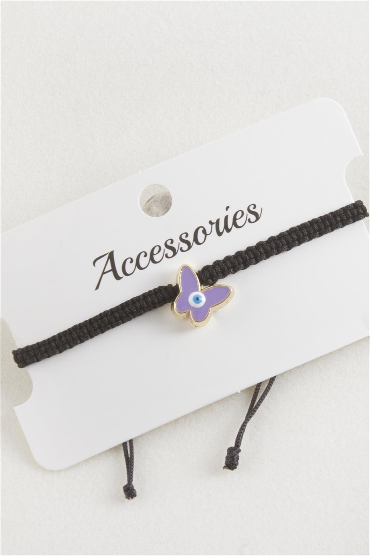 Kelebek Makrome Örgülü Bileklik