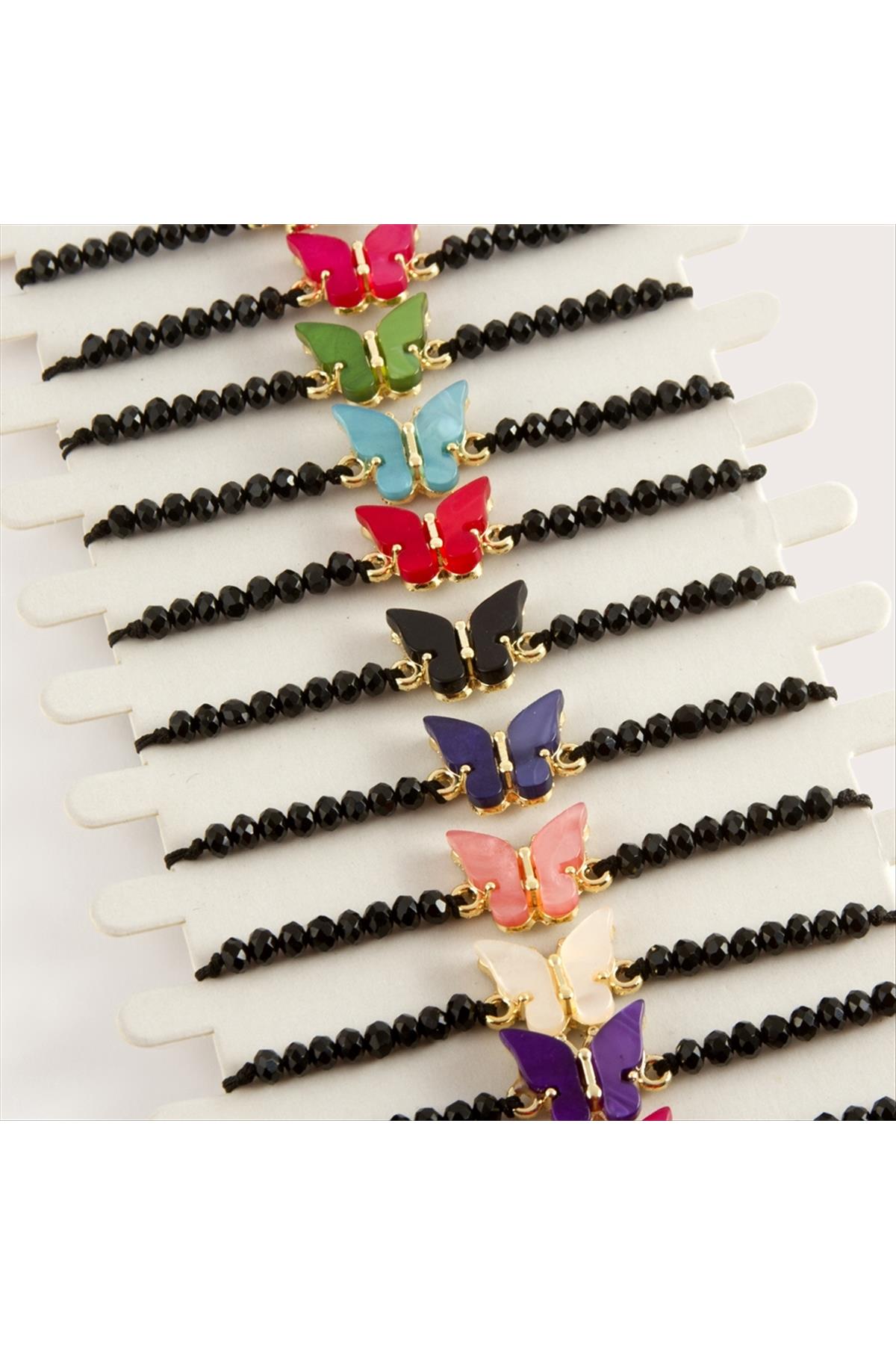 Kelebek Sedef Kristal Bileklik