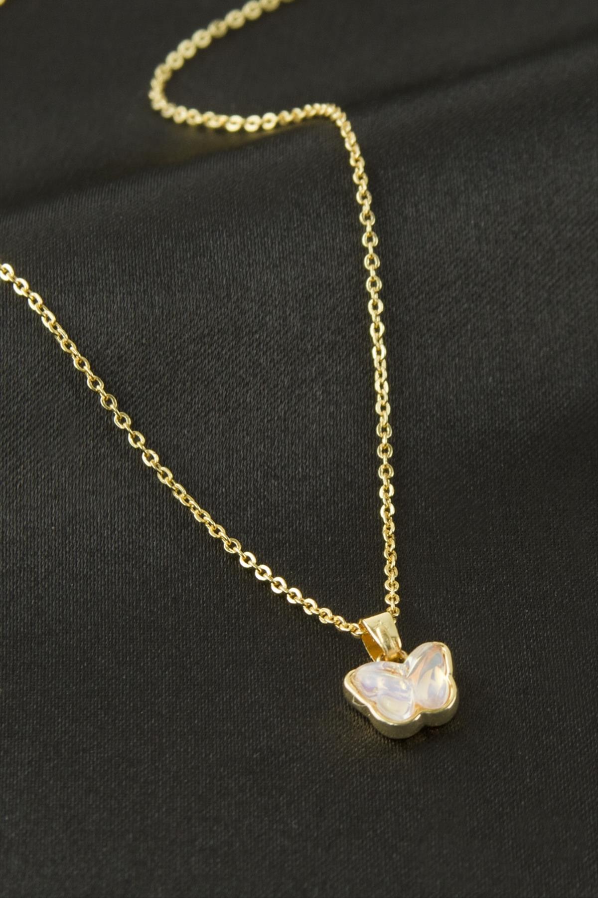 Kelebek Taşlı Kolye