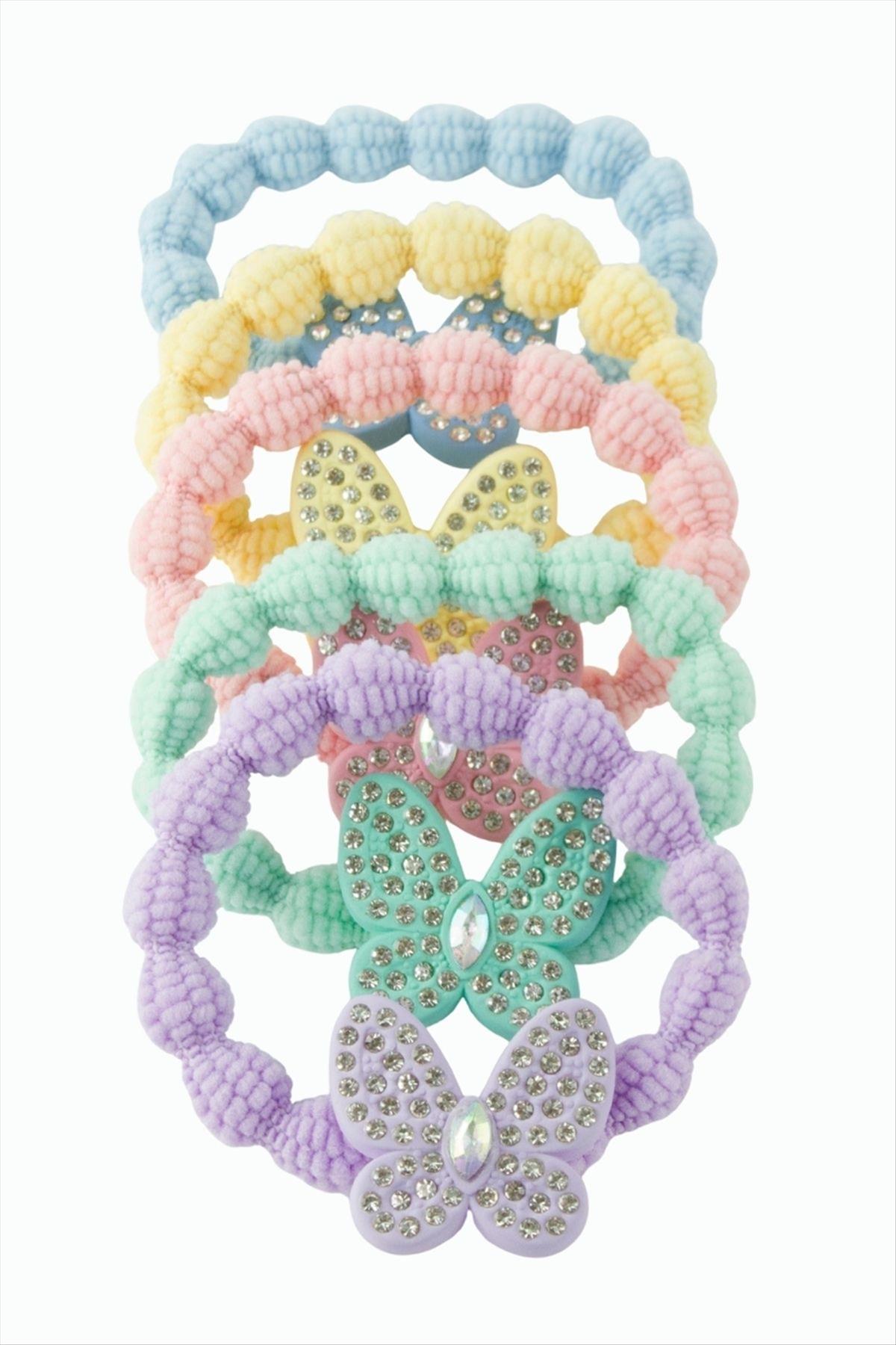 Kelebek Taşlı Lastikli Toka