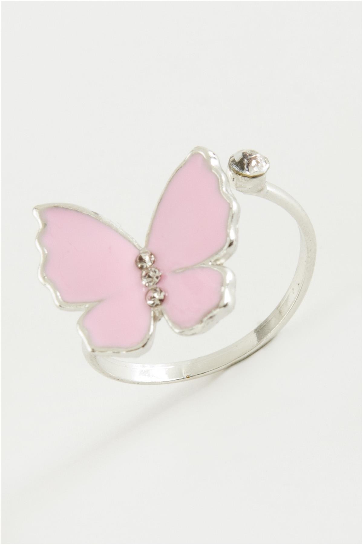 Kelebek Taşlı Mineli Yüzük