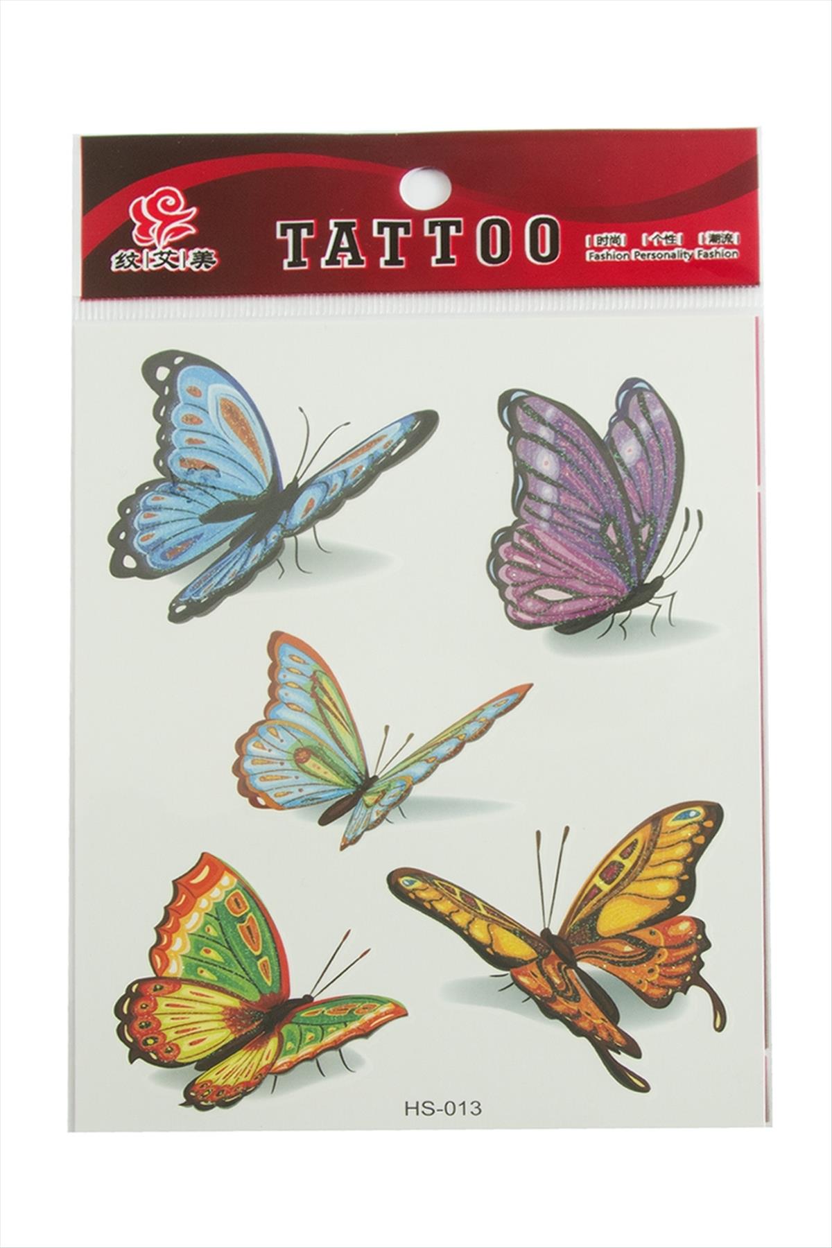 Kelebek Tattoo Dövme Sticker