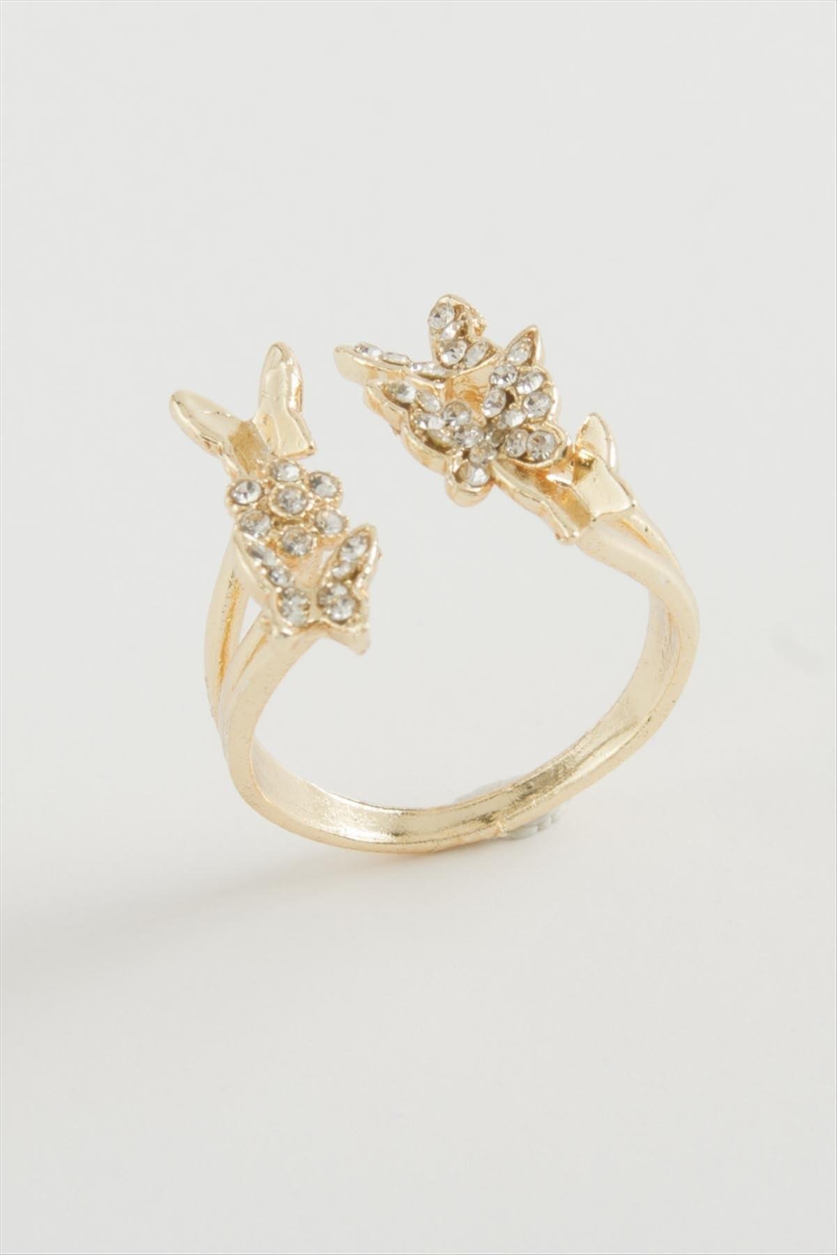 Kelebek Zirkon Taşlı Yüzük