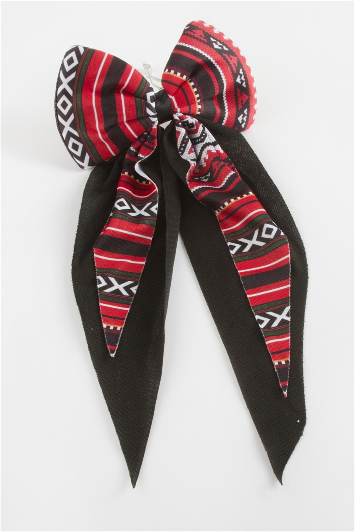 Kilim Desenli Siyah Kuyruklu Otomatik Toka 24 cm