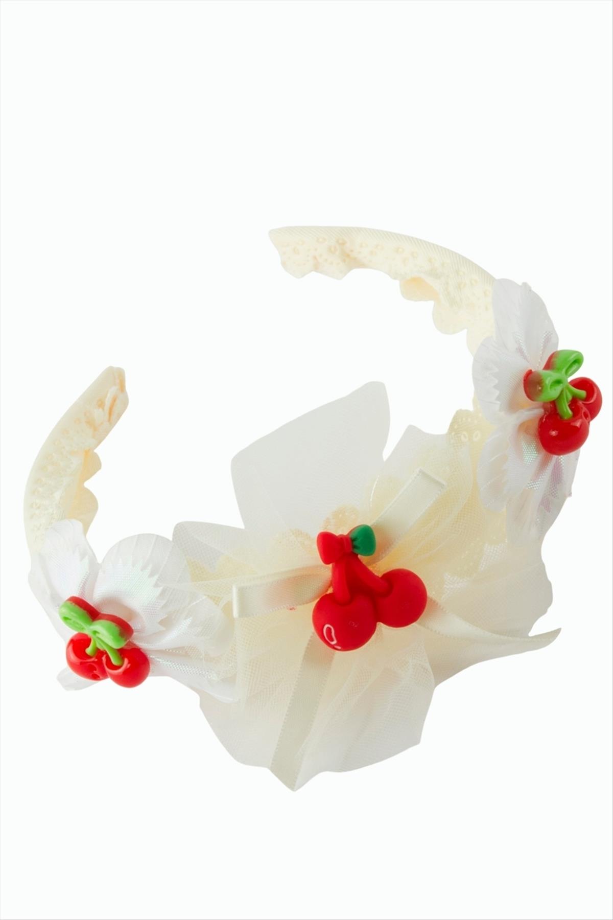 Kiraz Tüllü Çocuk Taç