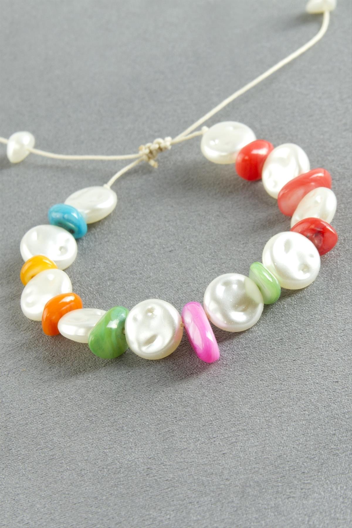 Kırık Doğaltaş İnci Bileklik