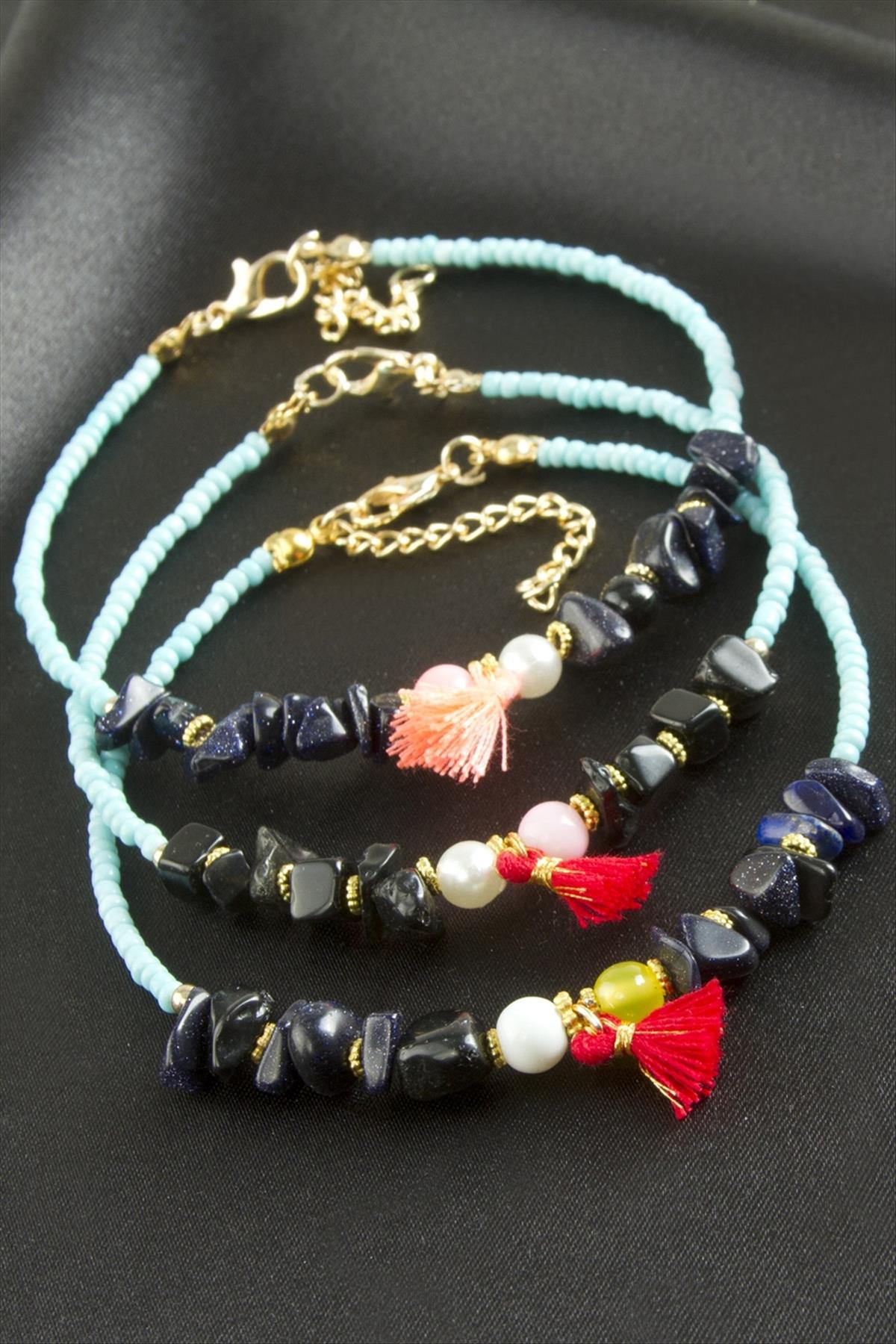 Kırık Doğaltaş Miyoki Boncuk Bileklik