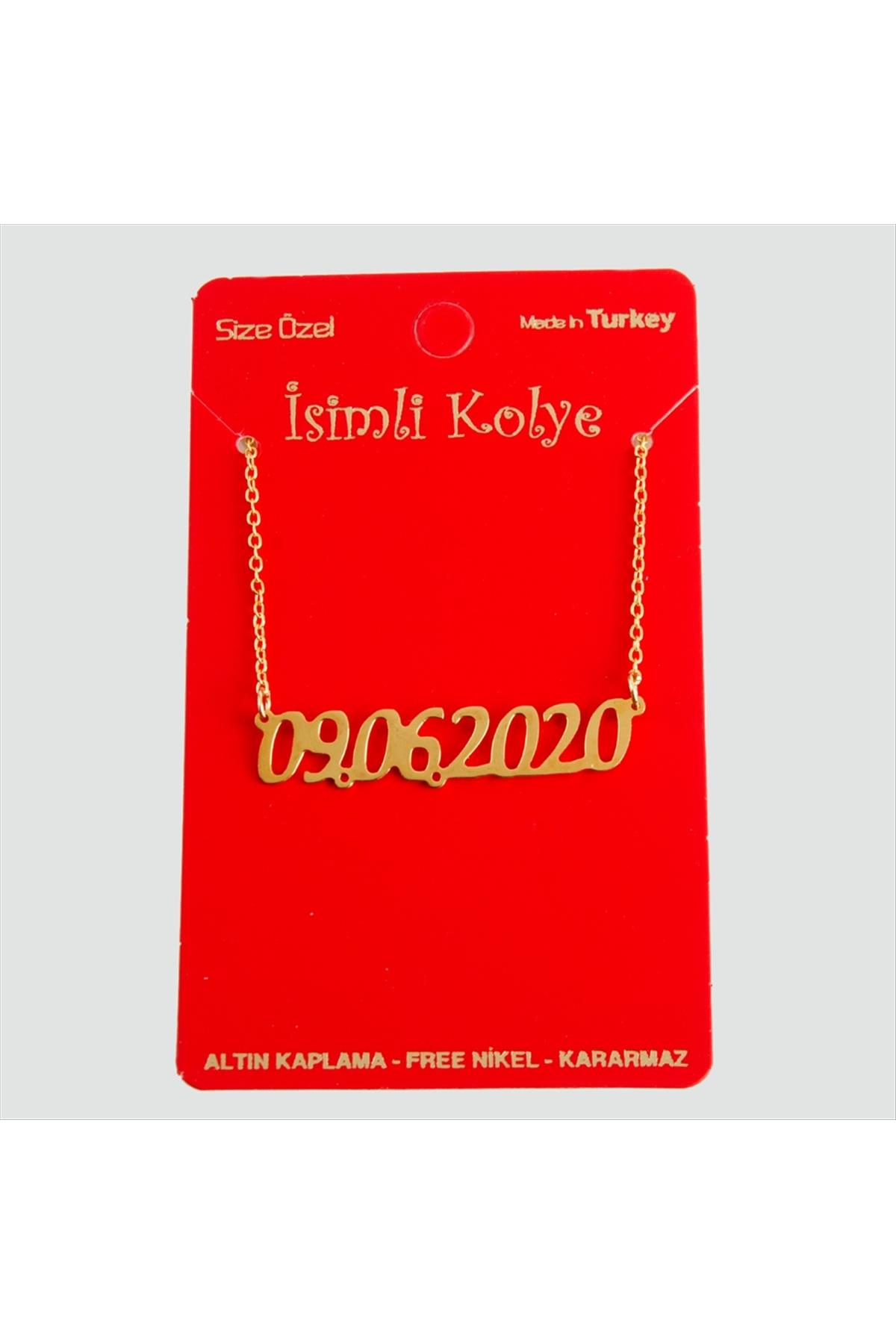 Kişiye Özel Tarih Yazılı Kolye