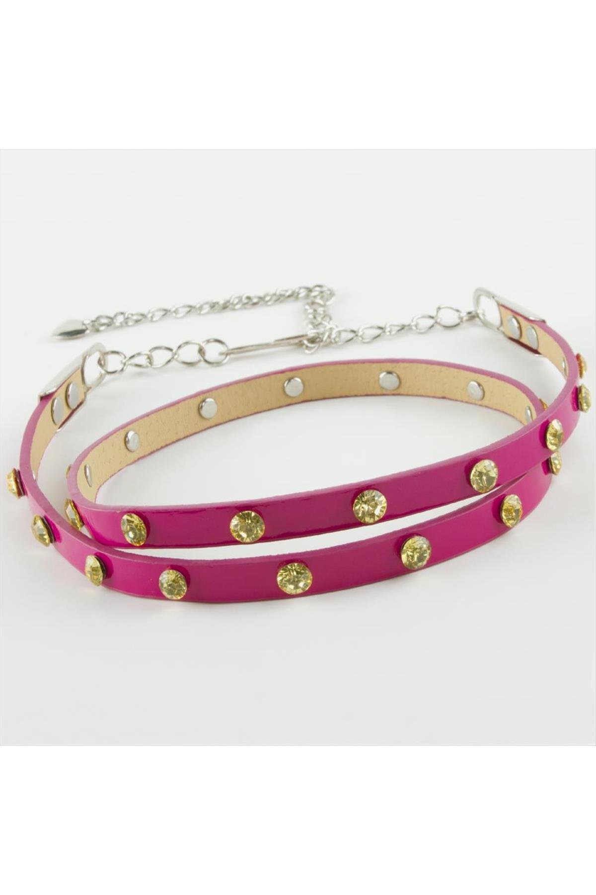 Klasik Deri Taşlı Kemer