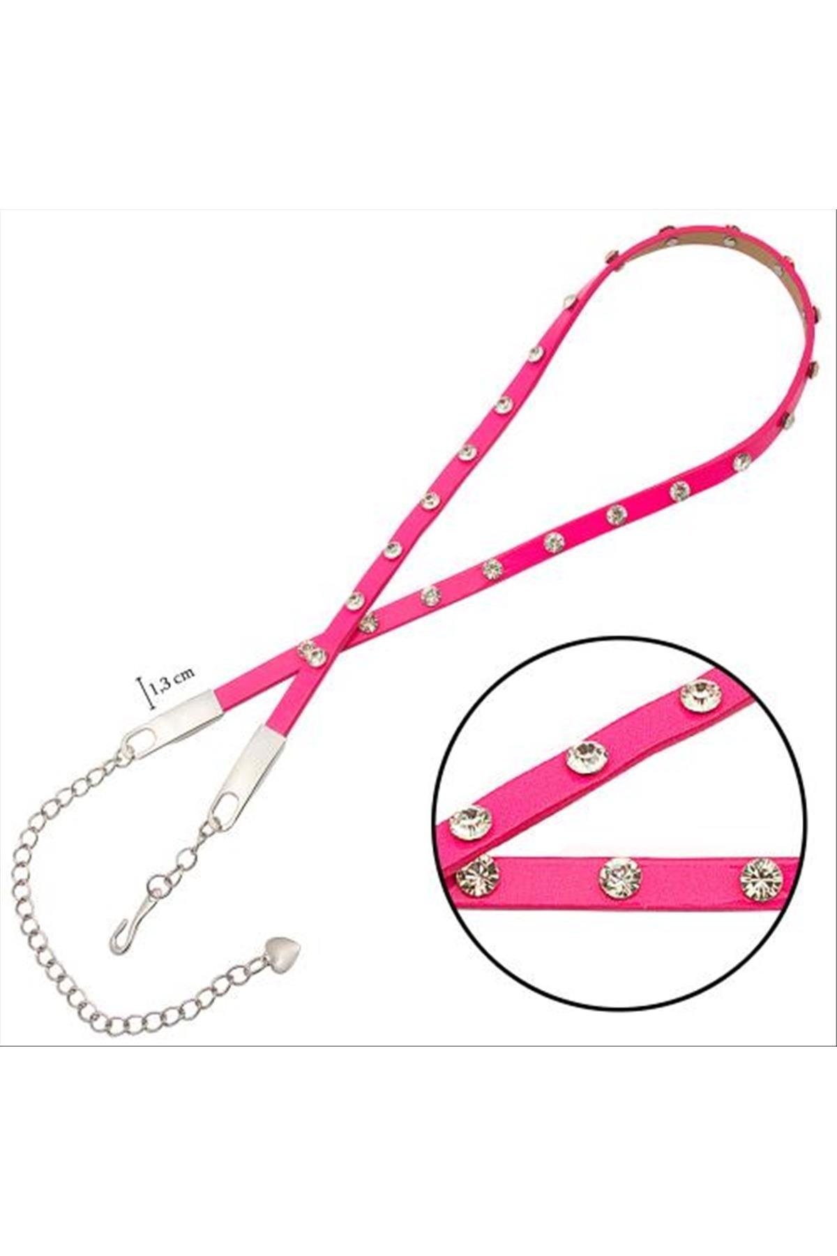 Klasik Deri Taşlı Kemer