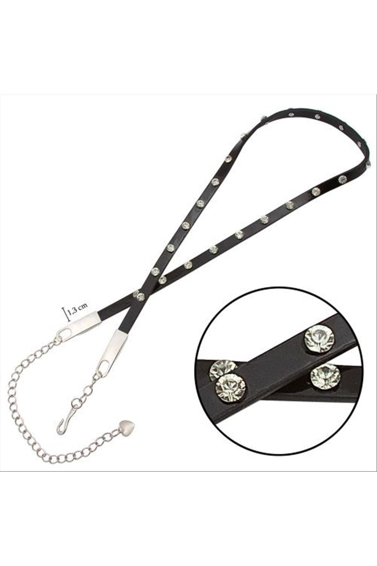 Klasik Deri Taşlı Kemer