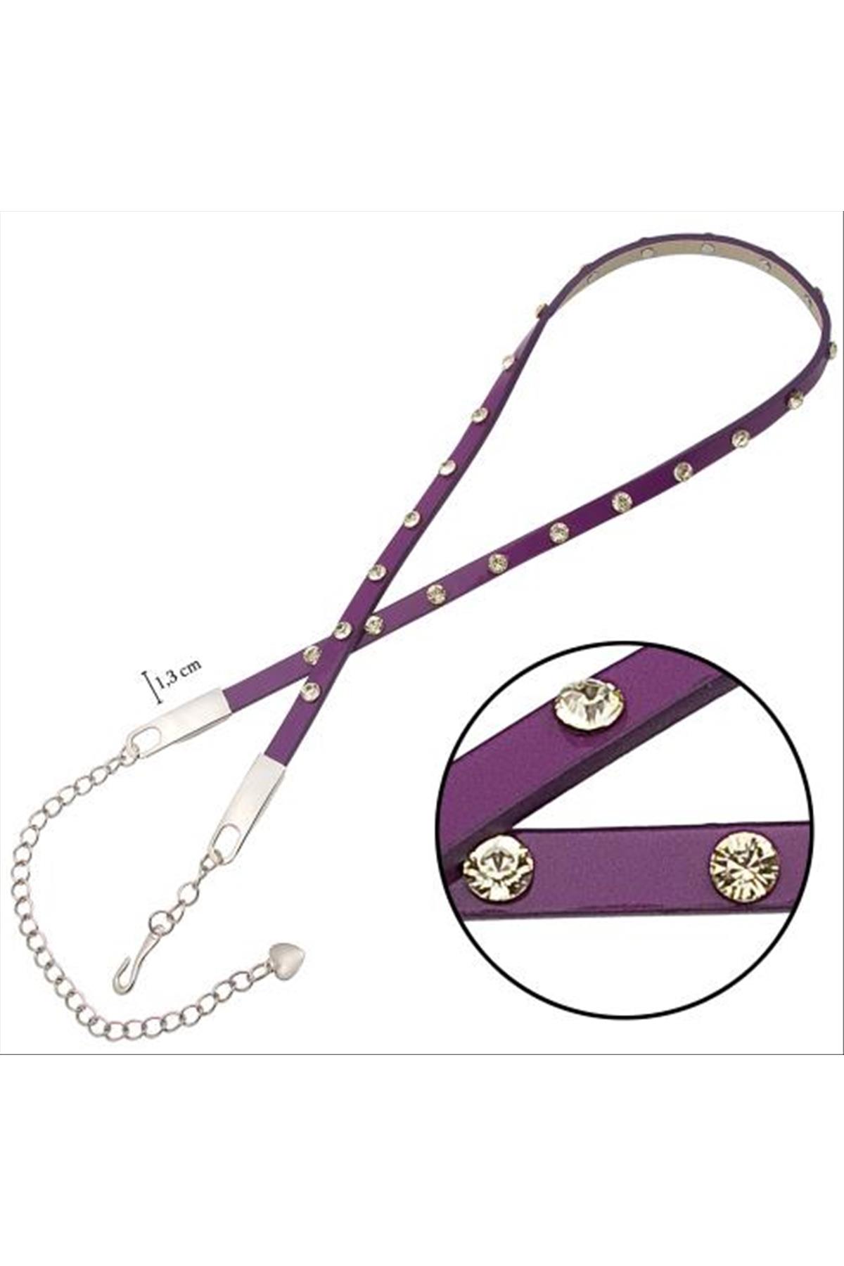 Klasik Deri Taşlı Kemer