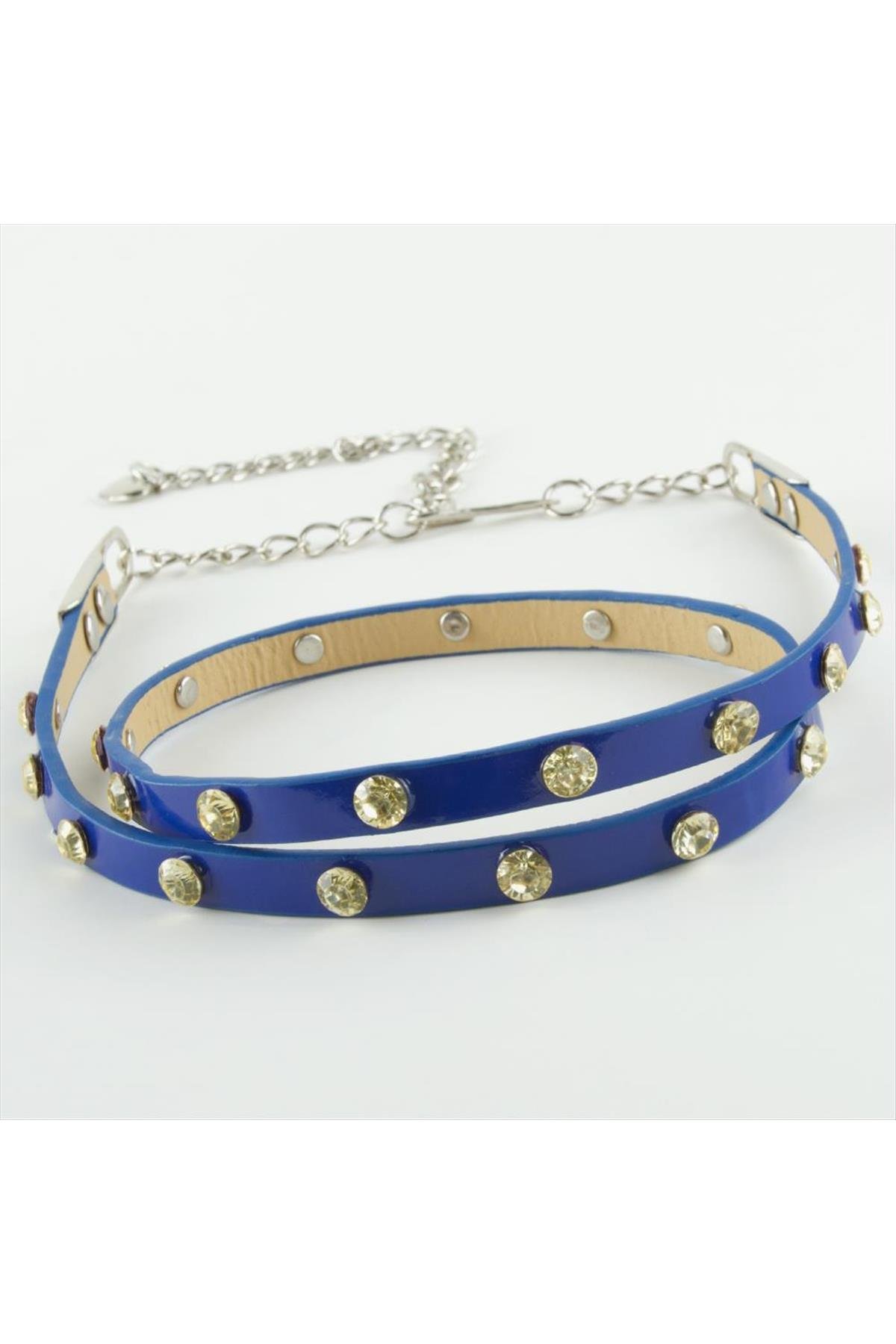 Klasik Deri Taşlı Kemer