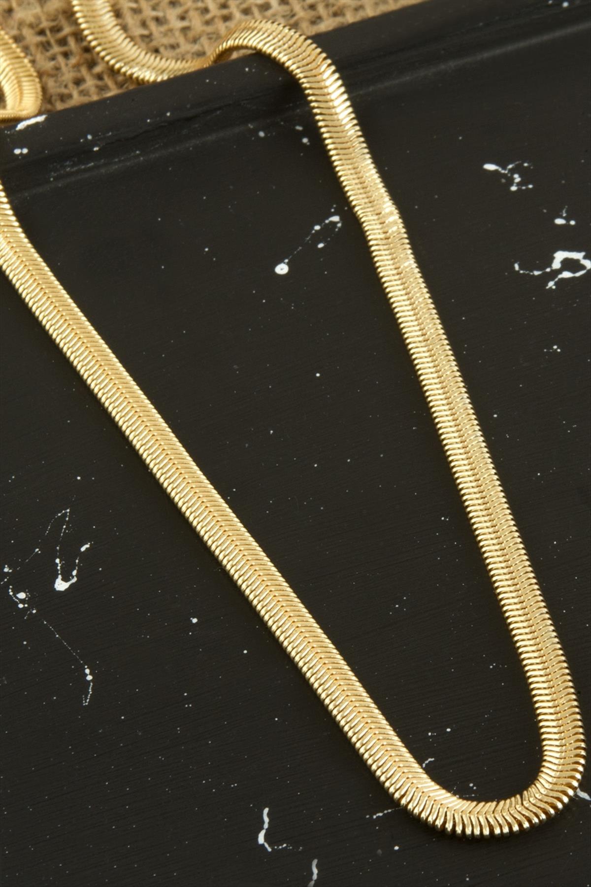 Kobra İtalyan Zincir Kolye 45 cm