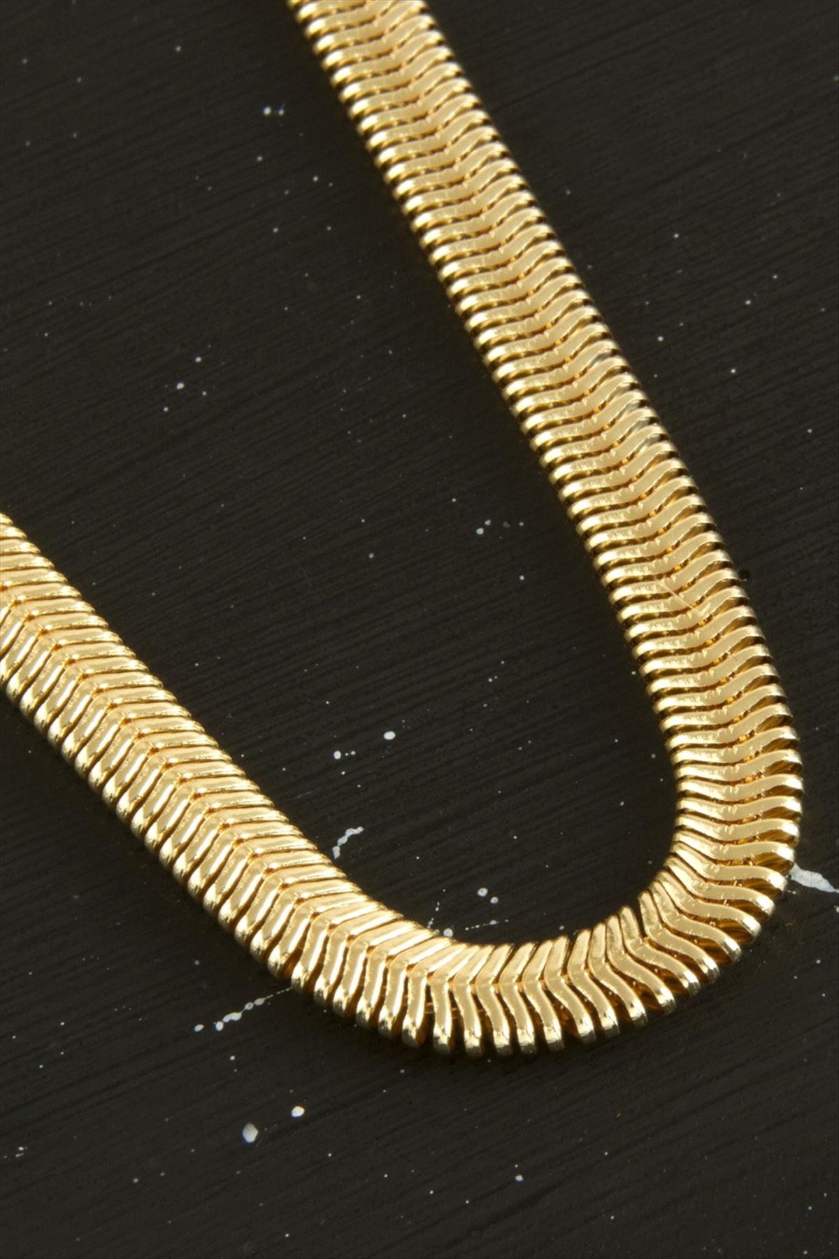 Kobra İtalyan Zincir Kolye 45 cm