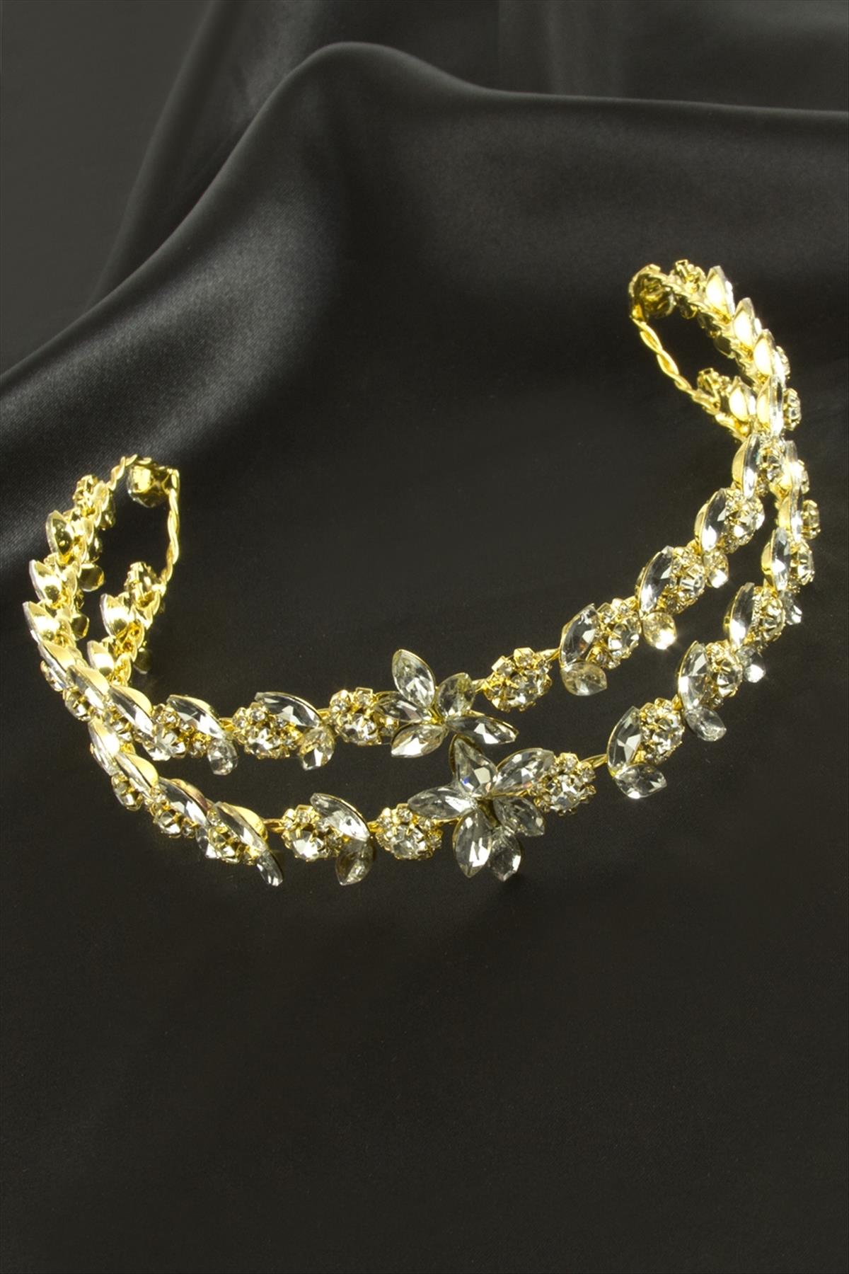 Kristal Taşlı Eğilebilir Saç Aksesuarı