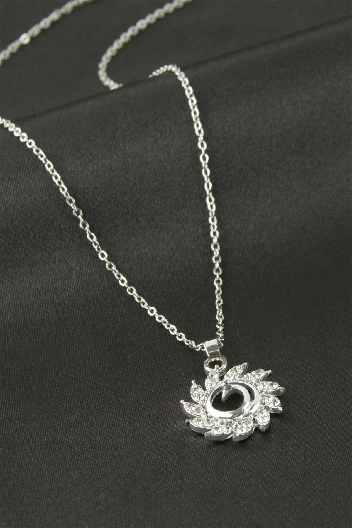 KuğuZirkon Taşlı Kolye