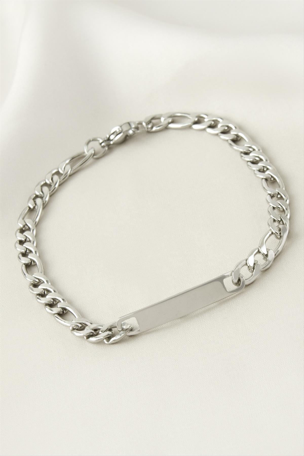 Künye Çelik Bileklik (İsim Yazılabilir) 3 cm