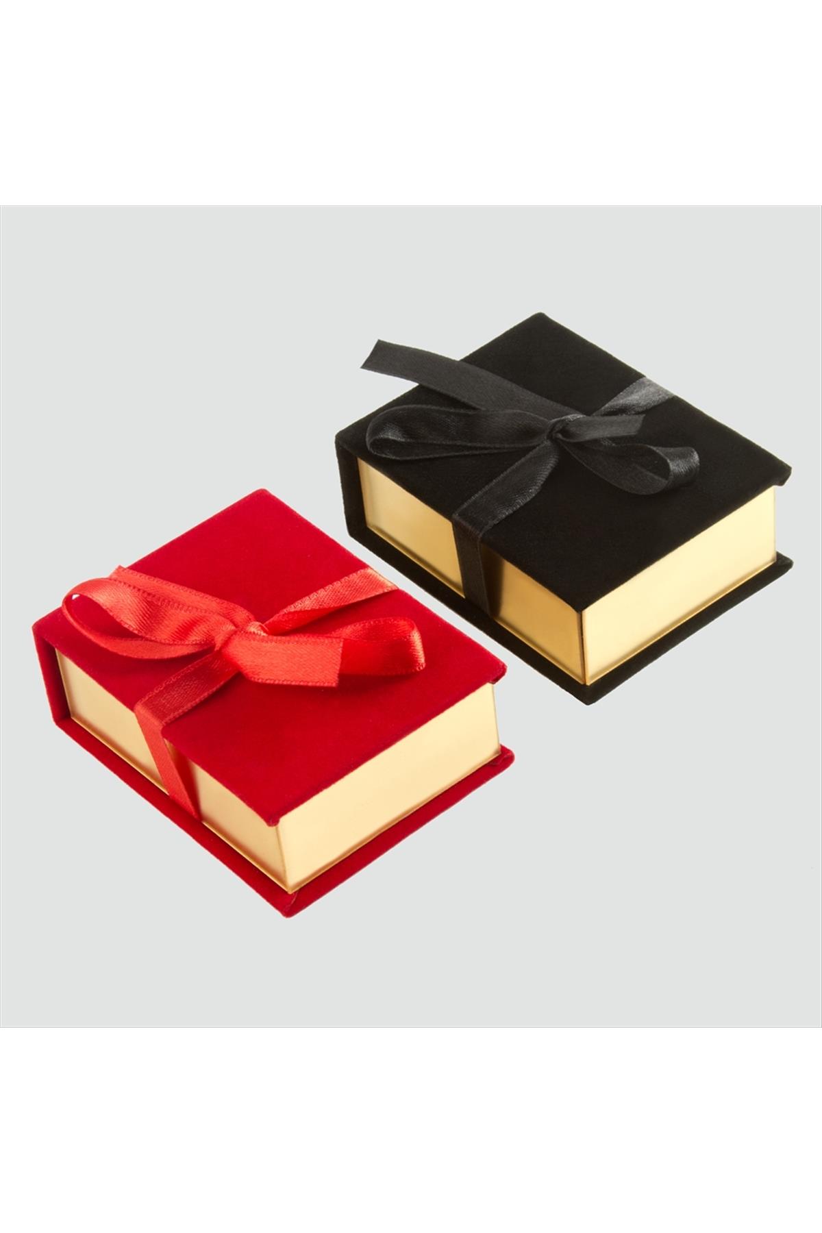 Kurdale Kadife Ahşap Lüx Set Kolye Kutusu