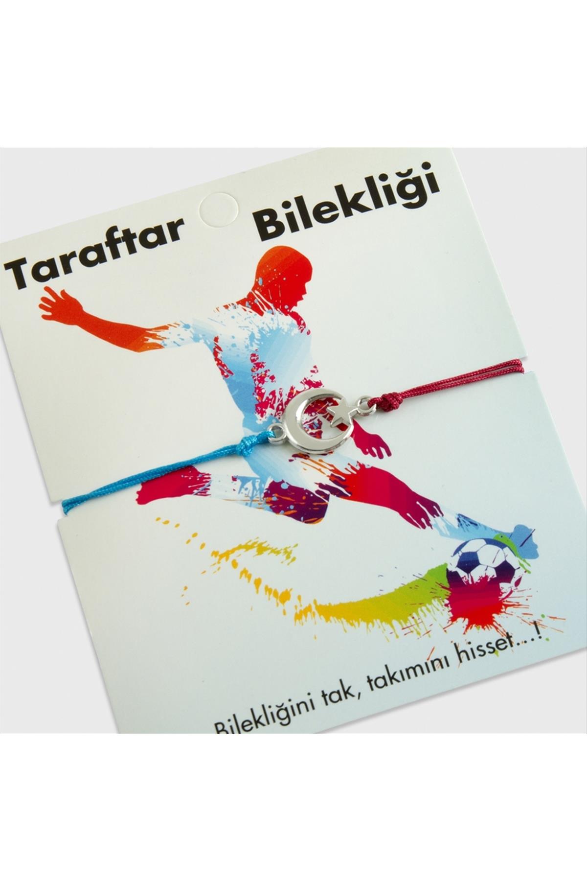 Lacivert Bordo Ay Yıldız Taraftar İp Bileklik