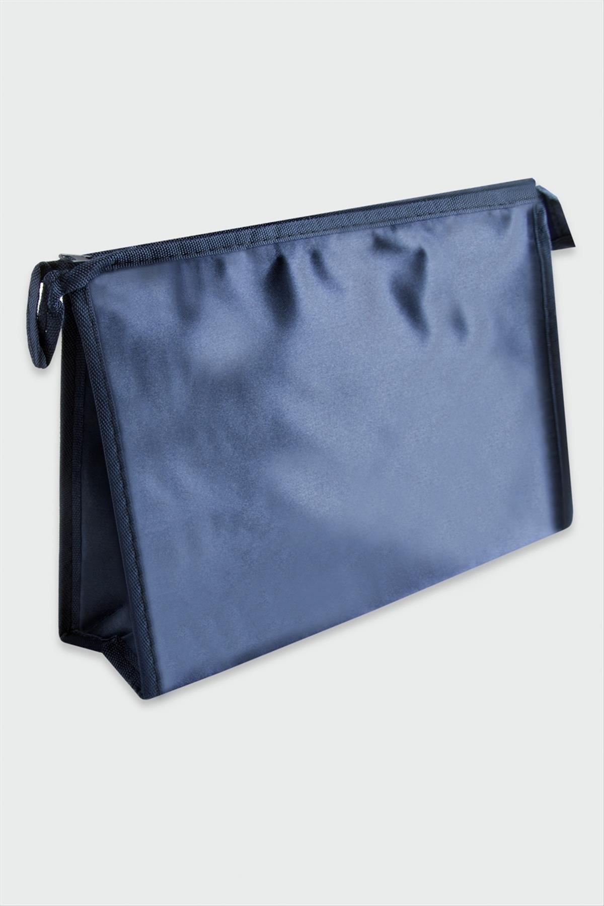 Lacivert Renkli Makyaj Çantası