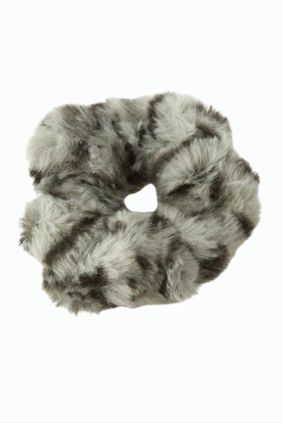 Leopar Desenli Tüylü Simit Toka 1 Adet