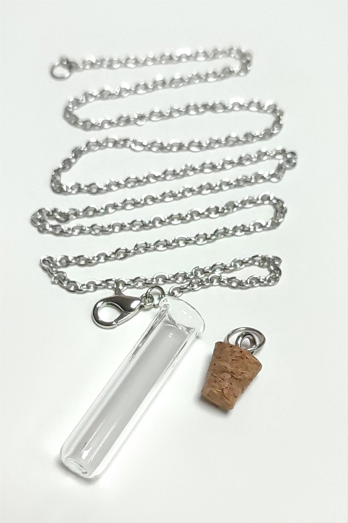 Mantar Kapaklı Boş Fanus Canlı Kolye