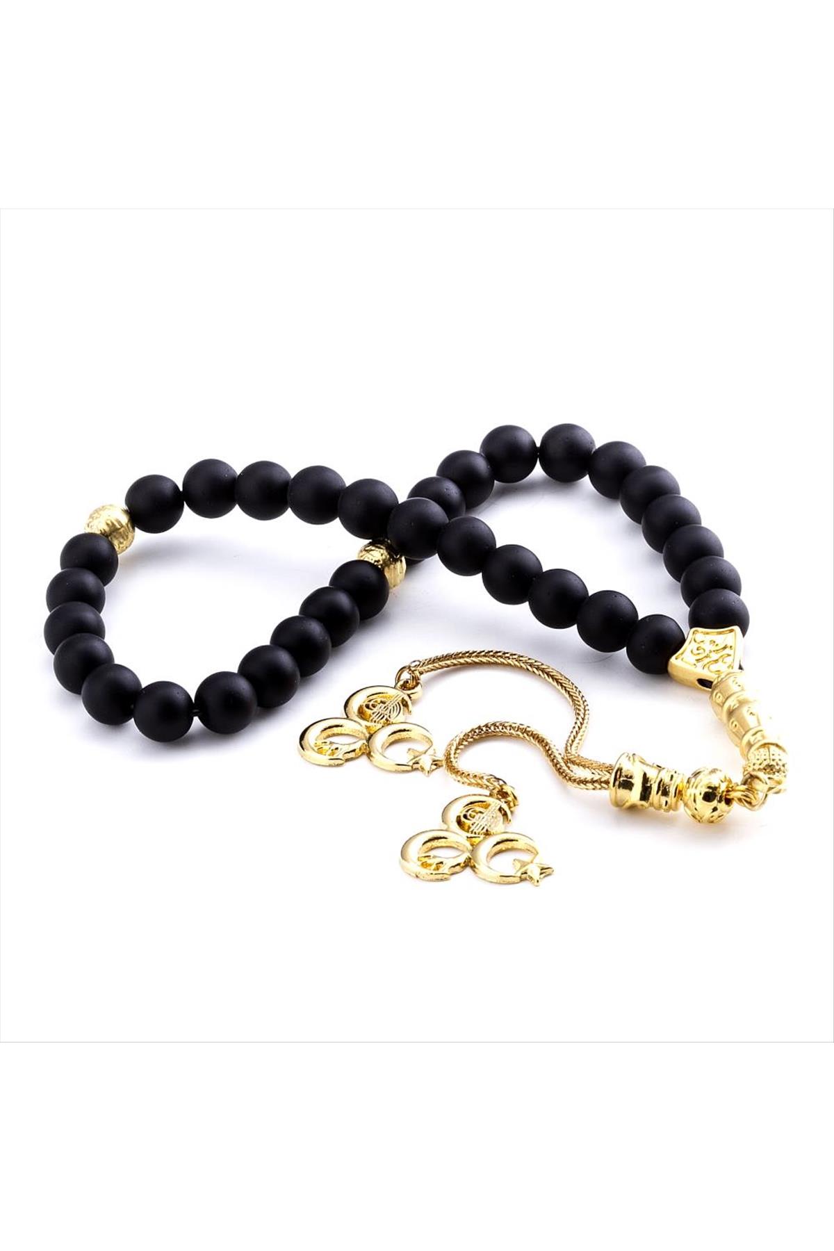 Mat Onix Doğaltaş Tesbih 8 mm