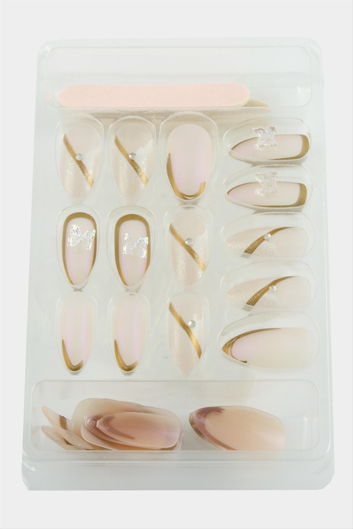 Misyul Taşlı Takma Tırnak 24 Adet