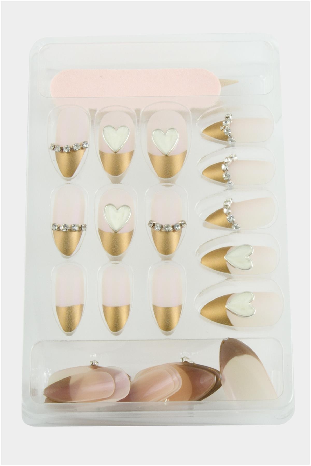 Misyul Taşlı Takma Tırnak 24 Adet