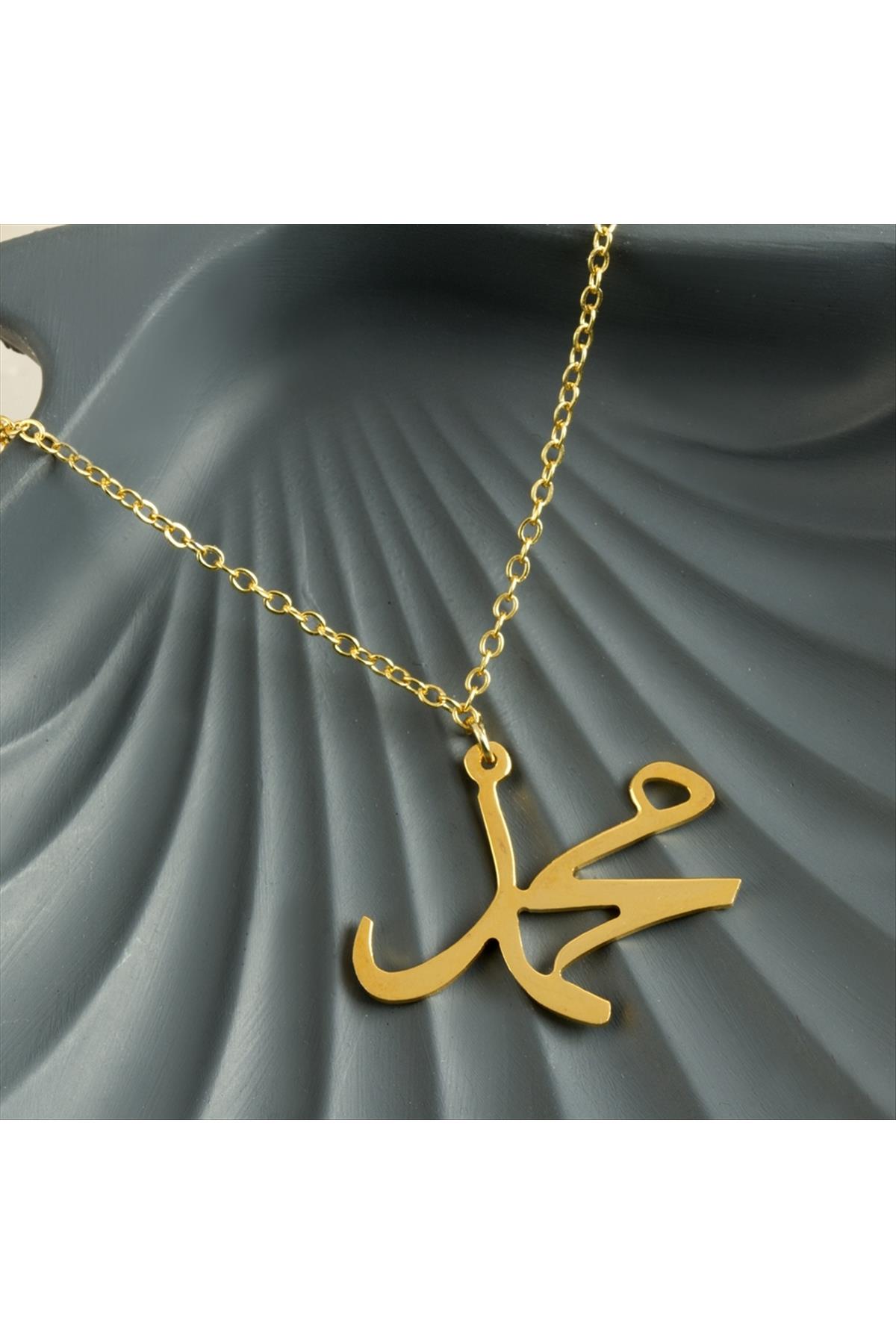 Muhammed Yazılı Uçlu Kolye