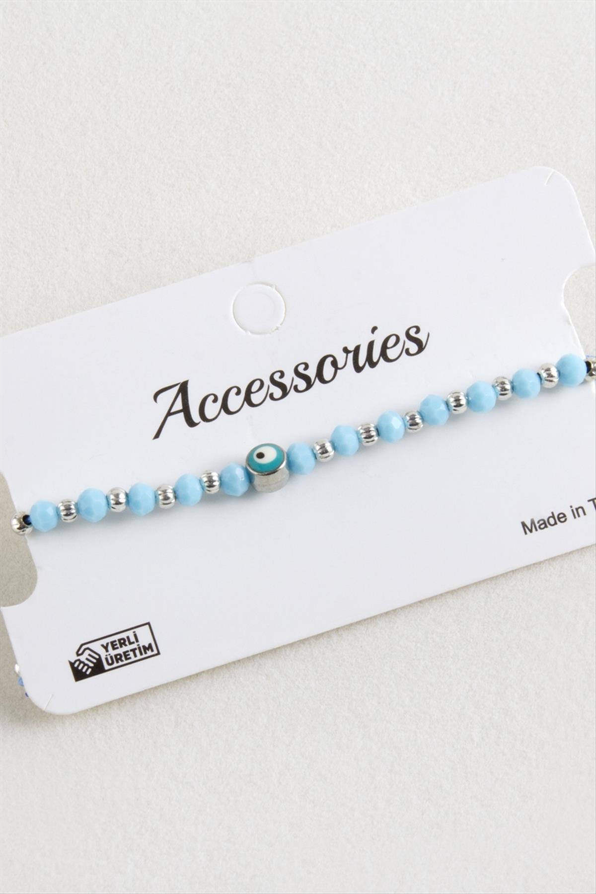 Nazar Kristal Makrome İp Bileklik 6 mm