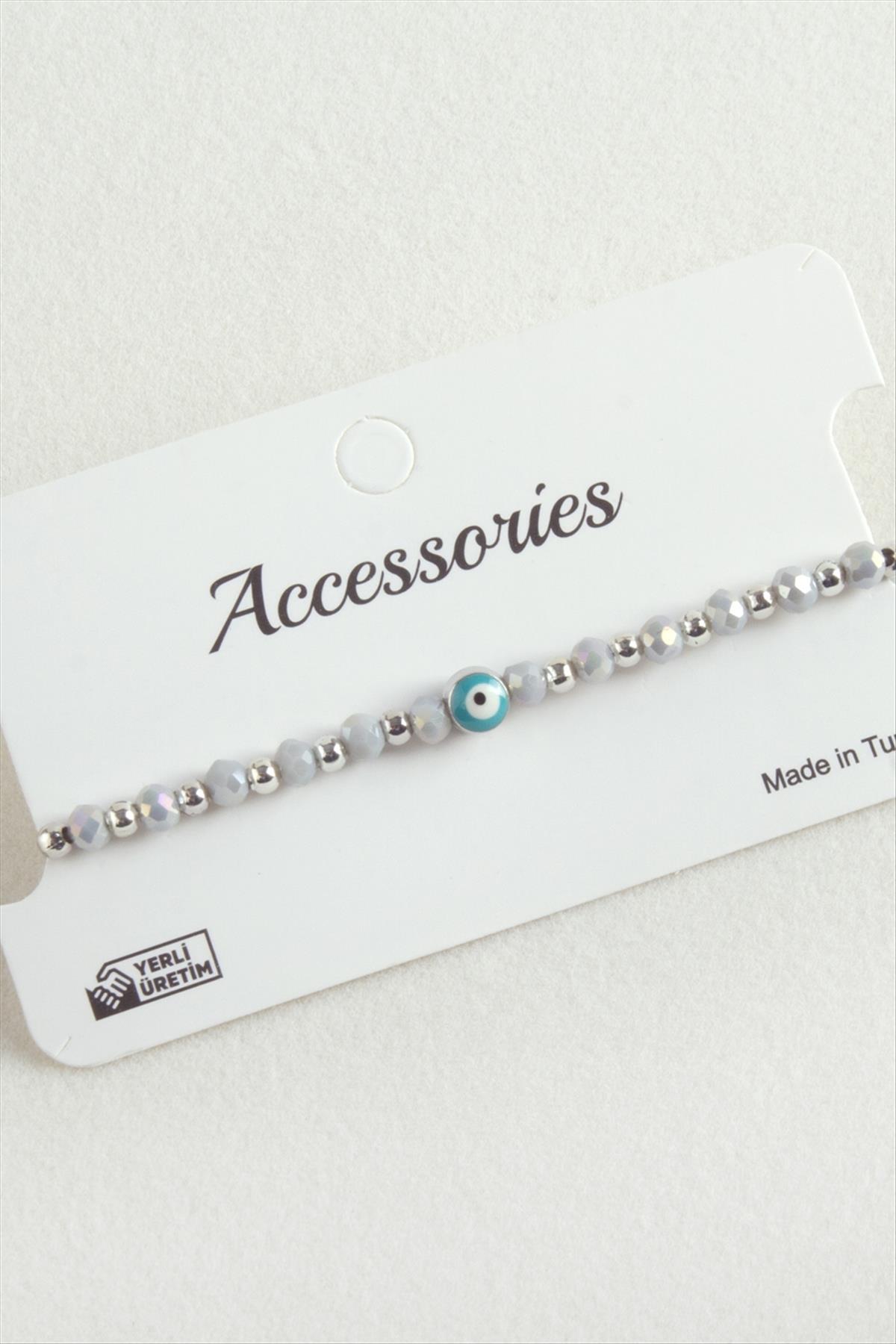 Nazar Kristal Makrome İp Bileklik 6 mm