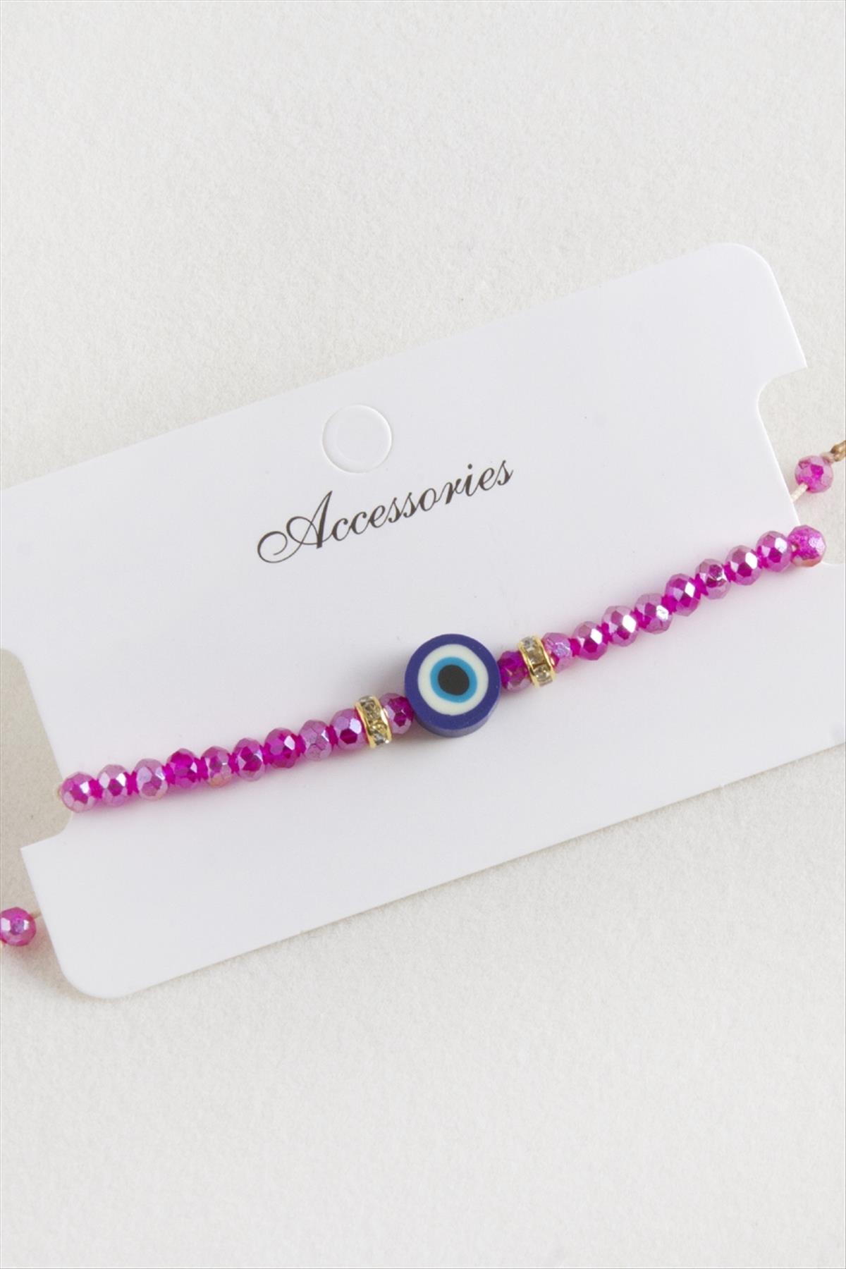 Nazar Kristal Makrome İp Bileklik