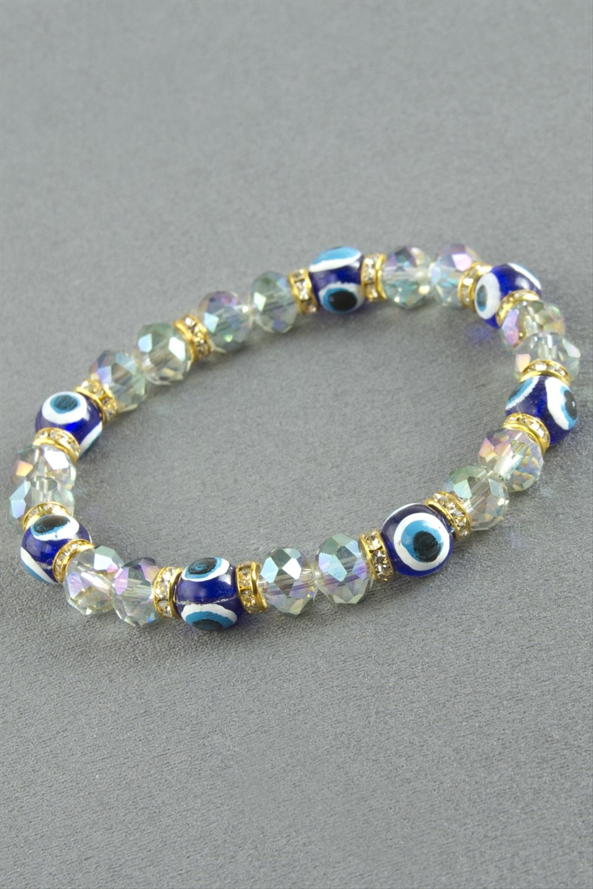 Nazar Taşlı Kristal Bileklik