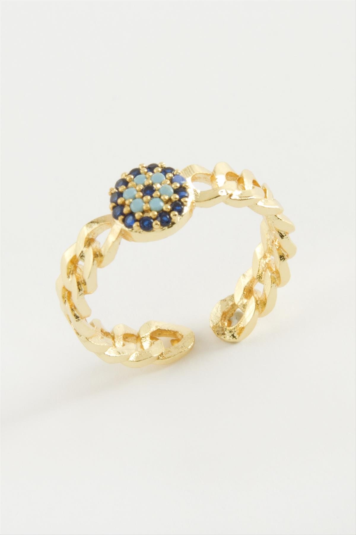 Nazar Zirkon Taşlı Yüzük