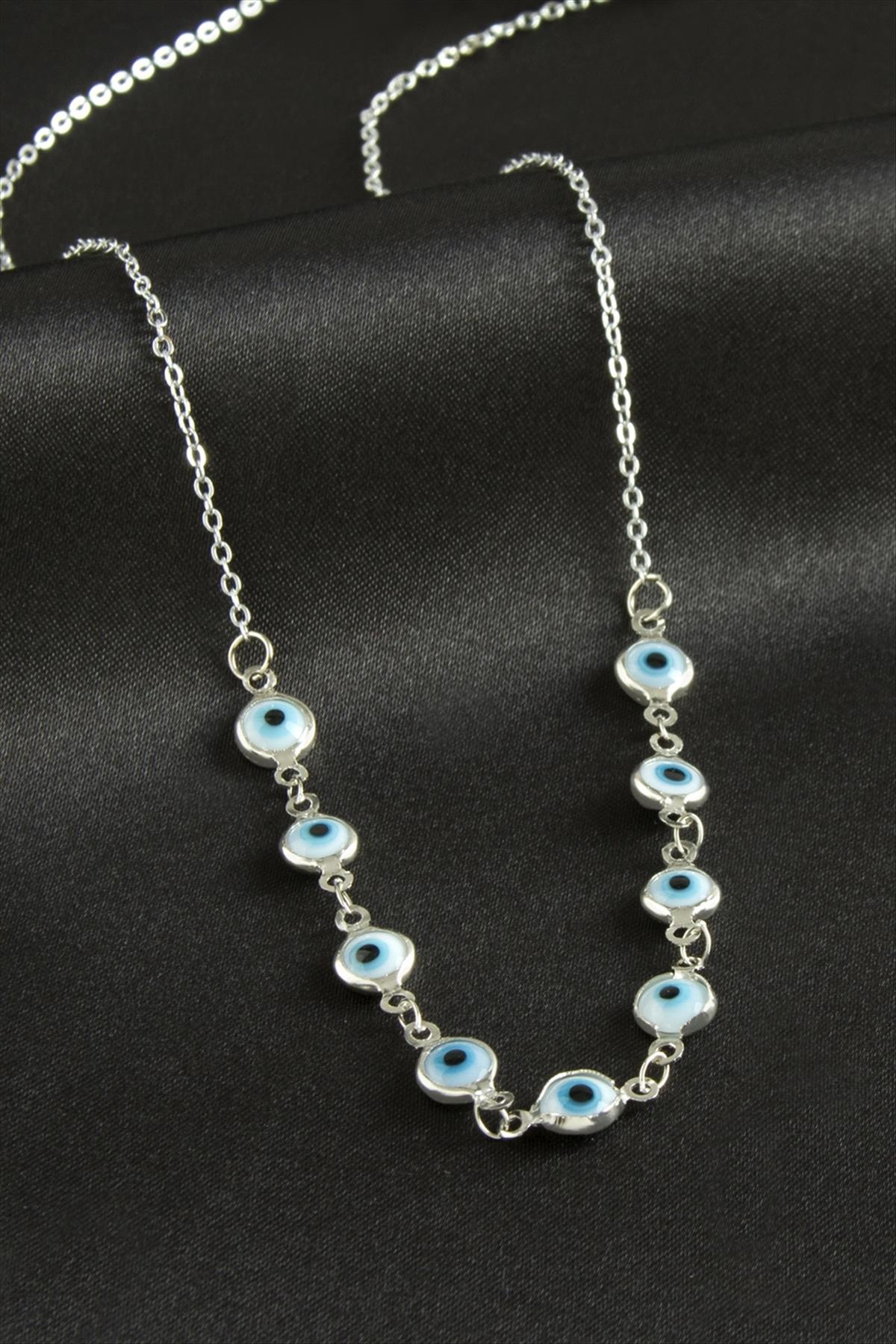 Nazarlı Mineli Kolye