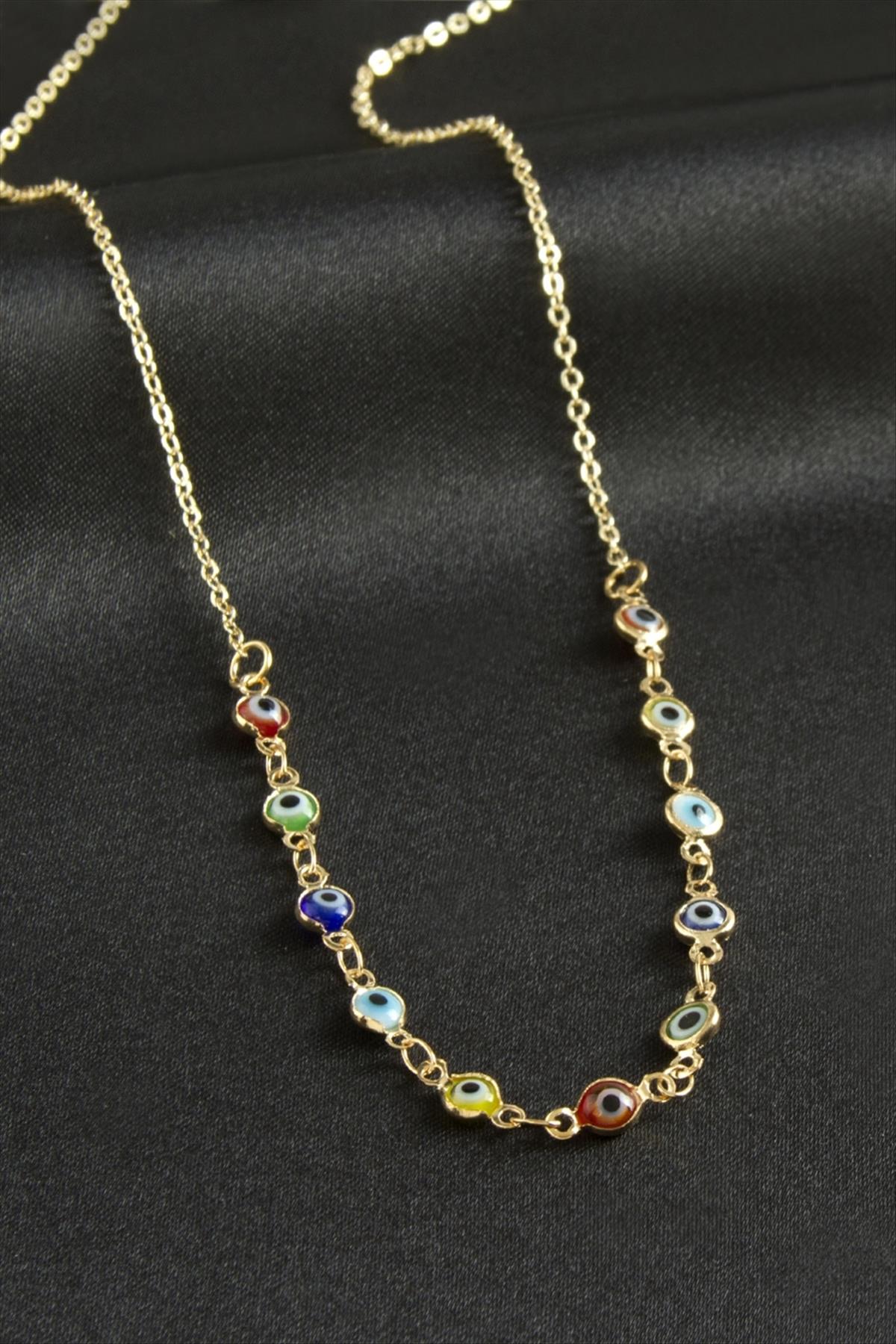 Nazarlı Mineli Kolye