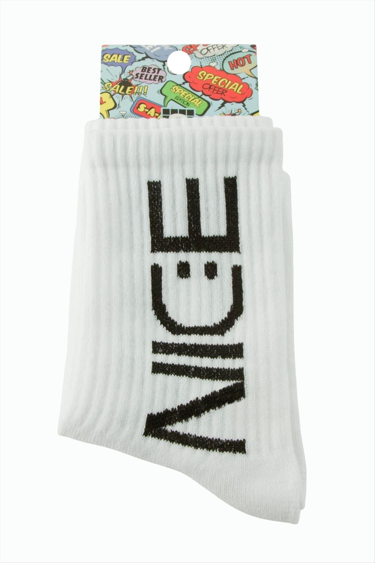 Nice Yazılı Kolej Çorap 8*28