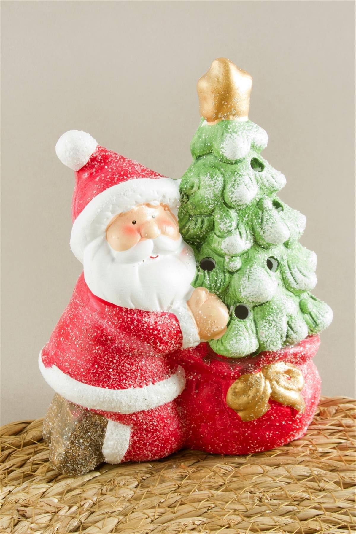 Noel Baba Işıklı Yılbaşı Biblo