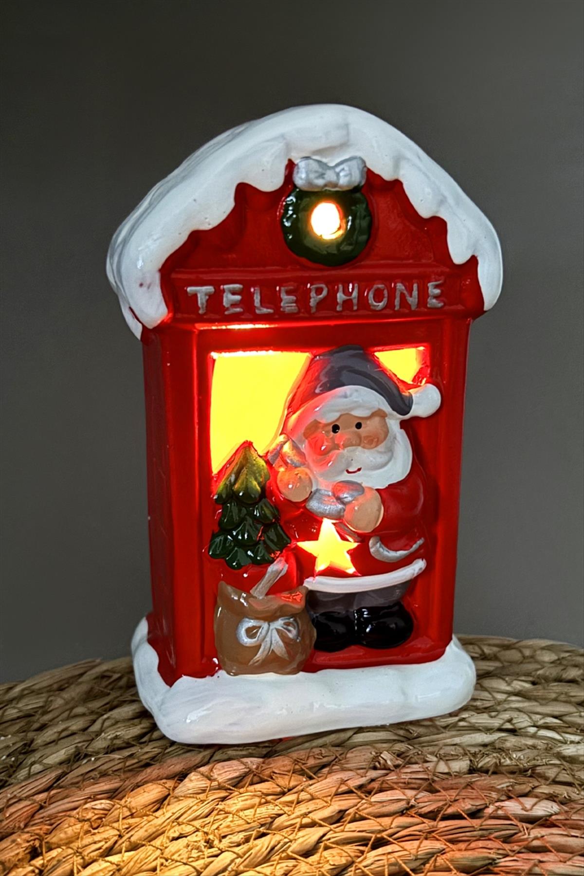 Noel Baba Işıklı Yılbaşı Biblo