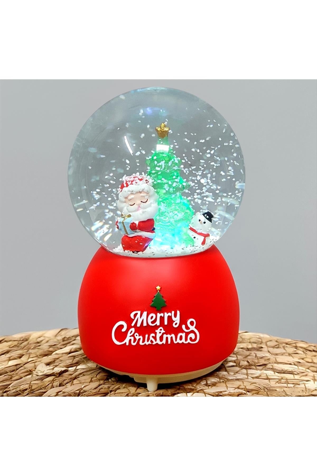 Noel Baba Pilli Müzikli Işıklı Kar Küresi (Orta Boy)