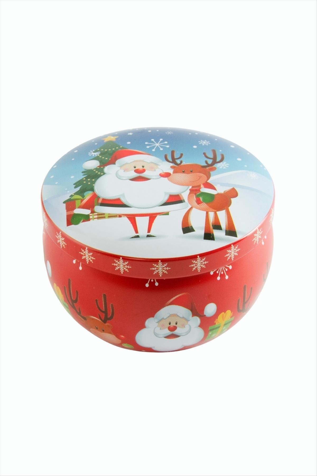 Noel Baba Yılbaşı Kapaklı Mum 6 cm