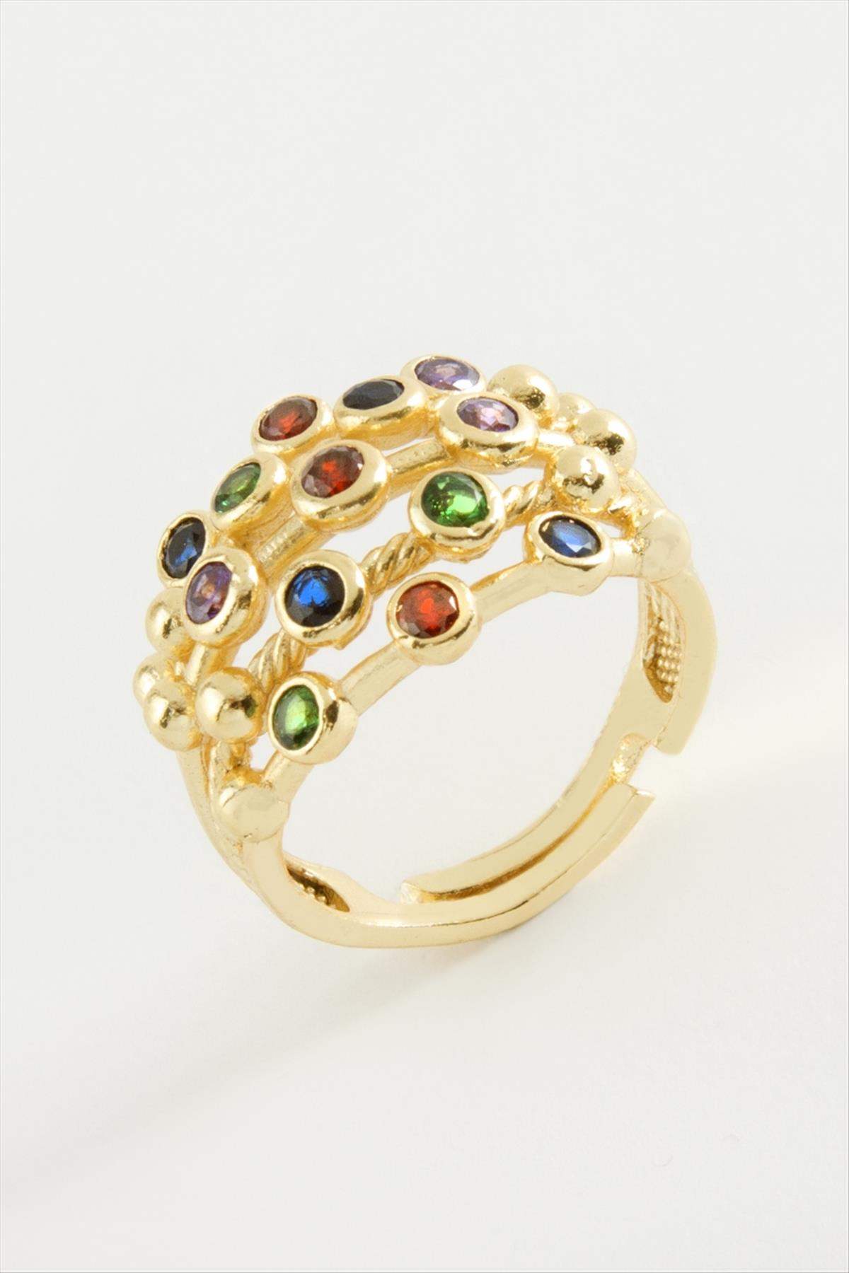 Noktalı Taşlı Yüzük